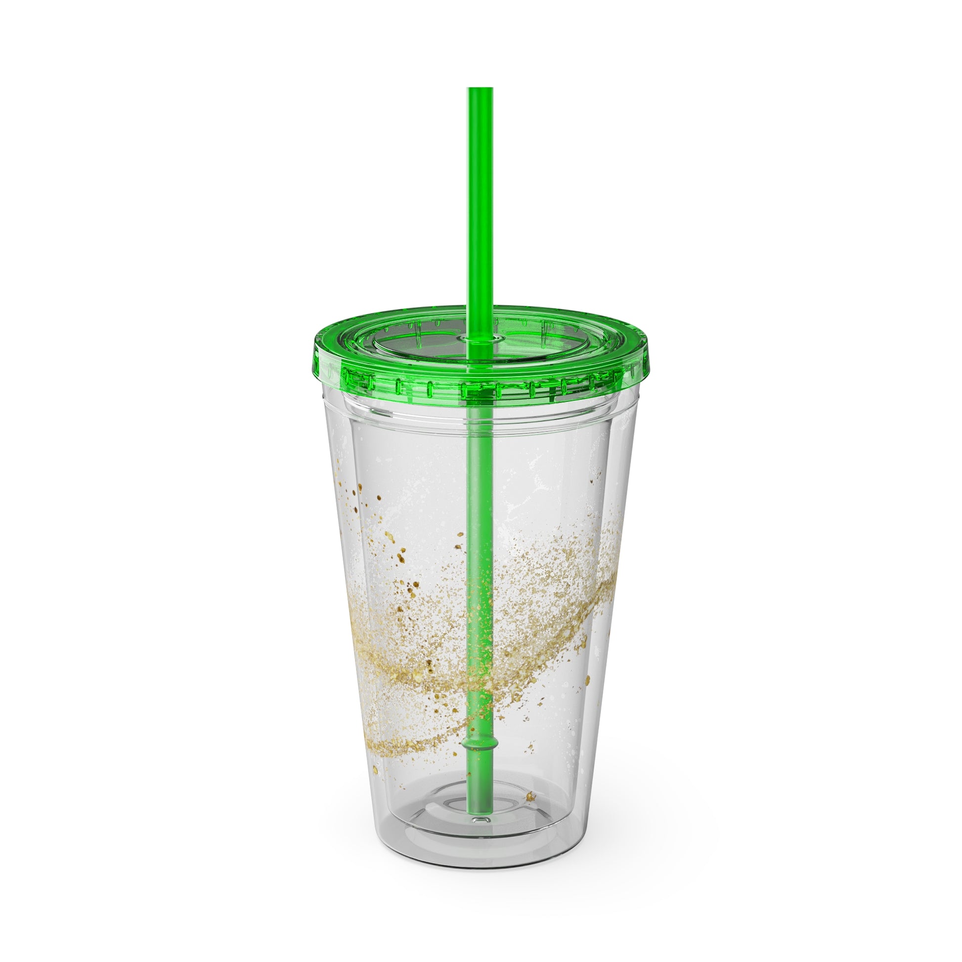 Bunter 16oz Trinkbecher mit Strohhalm doppelwandig und farbenfroh | Geschenkidee | 11 Farben zur Auswahl