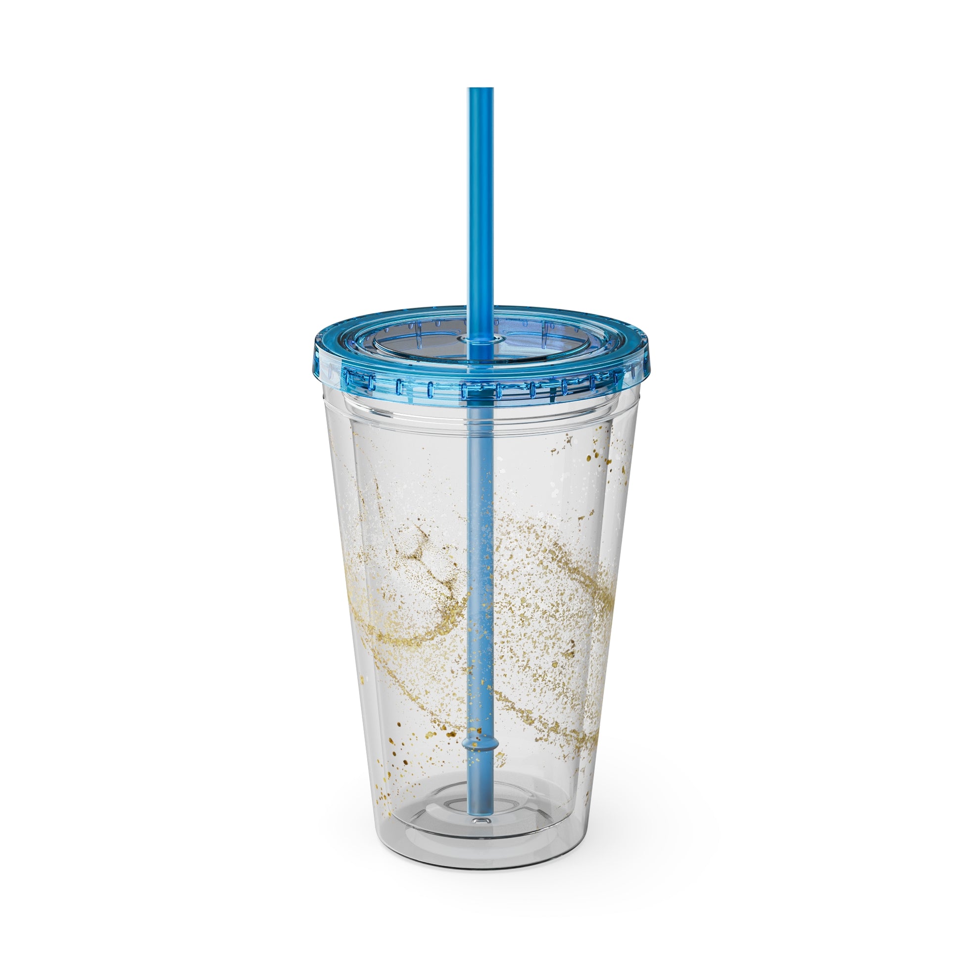 Bunter 16oz Trinkbecher mit Strohhalm doppelwandig und farbenfroh | Geschenkidee | 11 Farben zur Auswahl