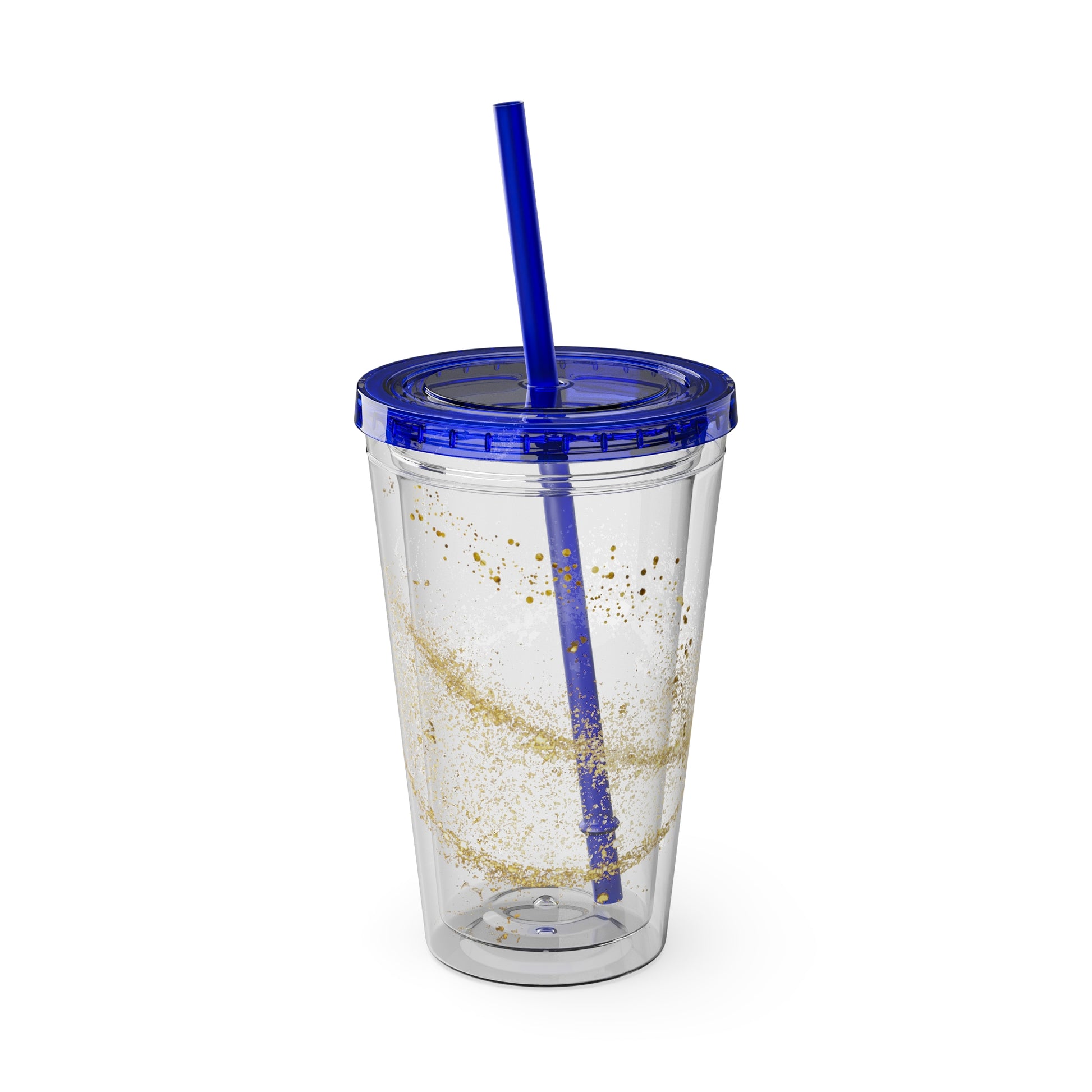 Bunter 16oz Trinkbecher mit Strohhalm doppelwandig und farbenfroh | Geschenkidee | 11 Farben zur Auswahl
