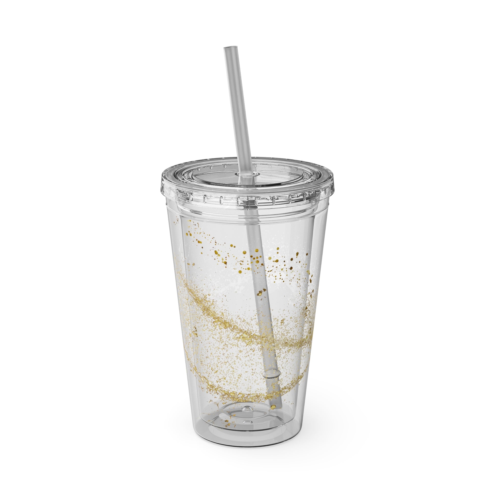 Bunter 16oz Trinkbecher mit Strohhalm doppelwandig und farbenfroh | Geschenkidee | 11 Farben zur Auswahl