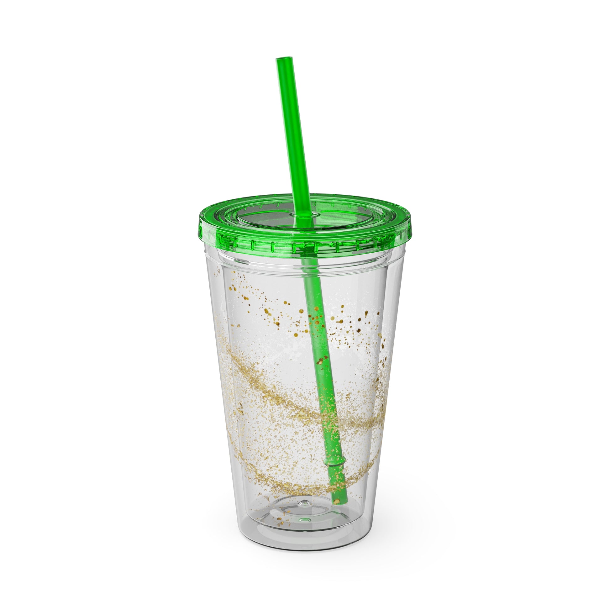 Bunter 16oz Trinkbecher mit Strohhalm doppelwandig und farbenfroh | Geschenkidee | 11 Farben zur Auswahl