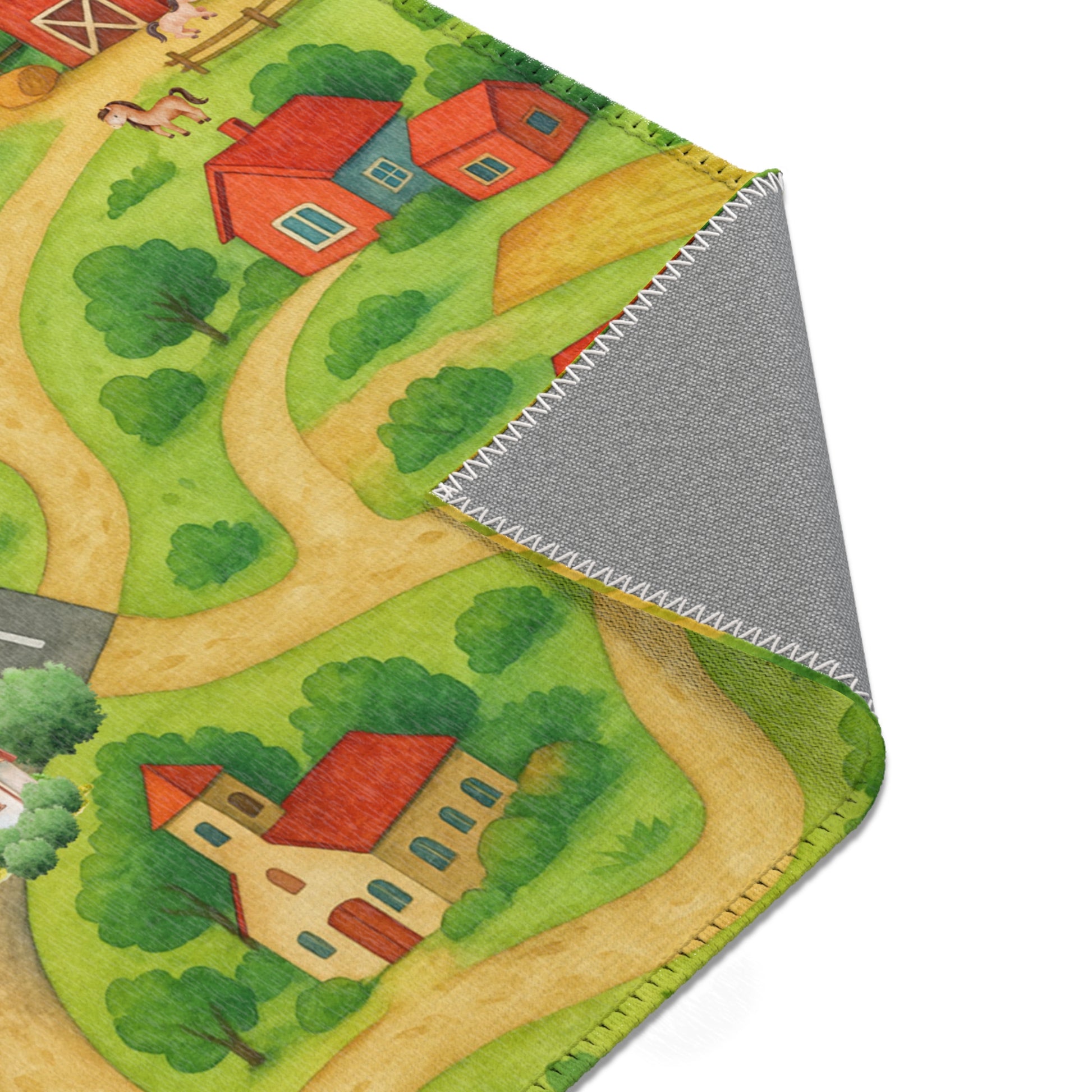 Bunter Teppich für Wohn- und Kinderzimmer weicher Spielteppich mit farbenfrohem Design gemütliche Deko für Zuhause & Spielbereich