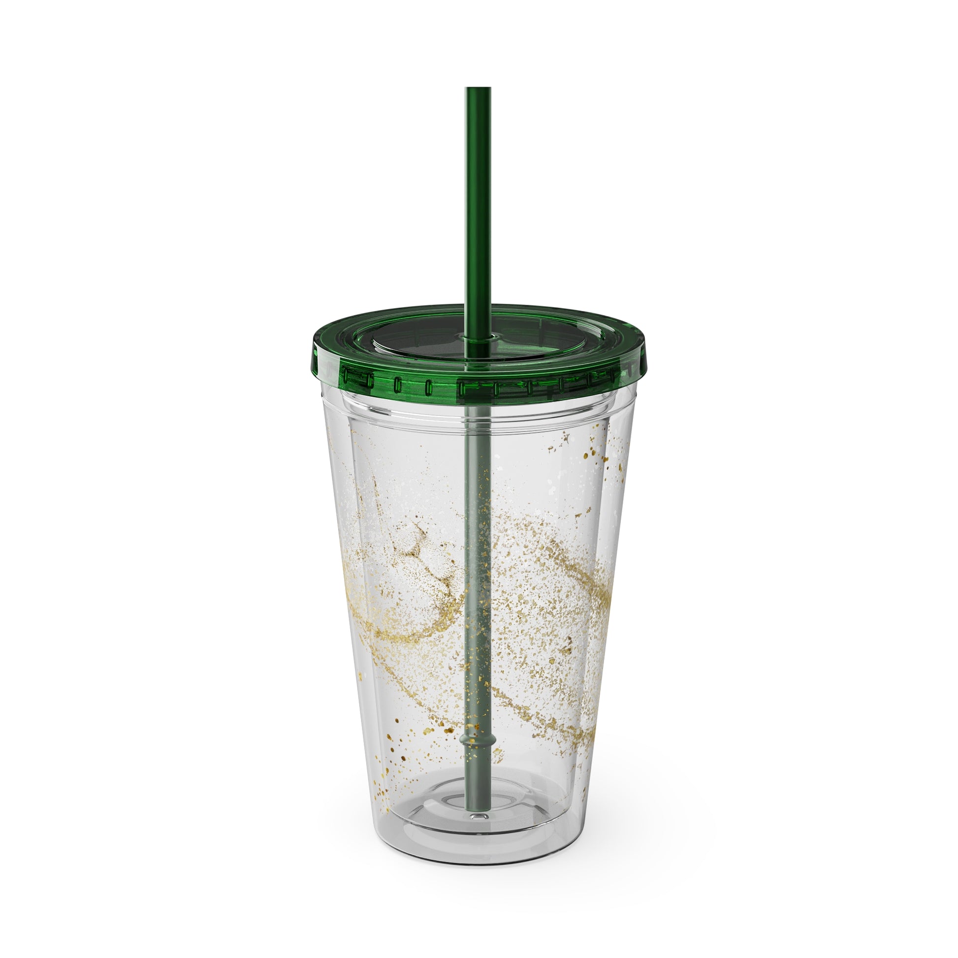 Bunter 16oz Trinkbecher mit Strohhalm doppelwandig und farbenfroh | Geschenkidee | 11 Farben zur Auswahl