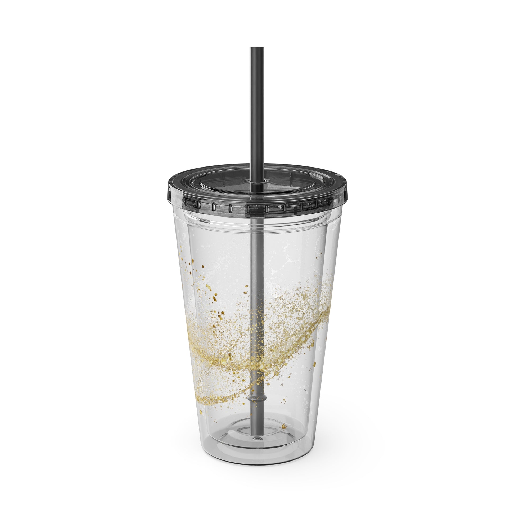 Bunter 16oz Trinkbecher mit Strohhalm doppelwandig und farbenfroh | Geschenkidee | 11 Farben zur Auswahl
