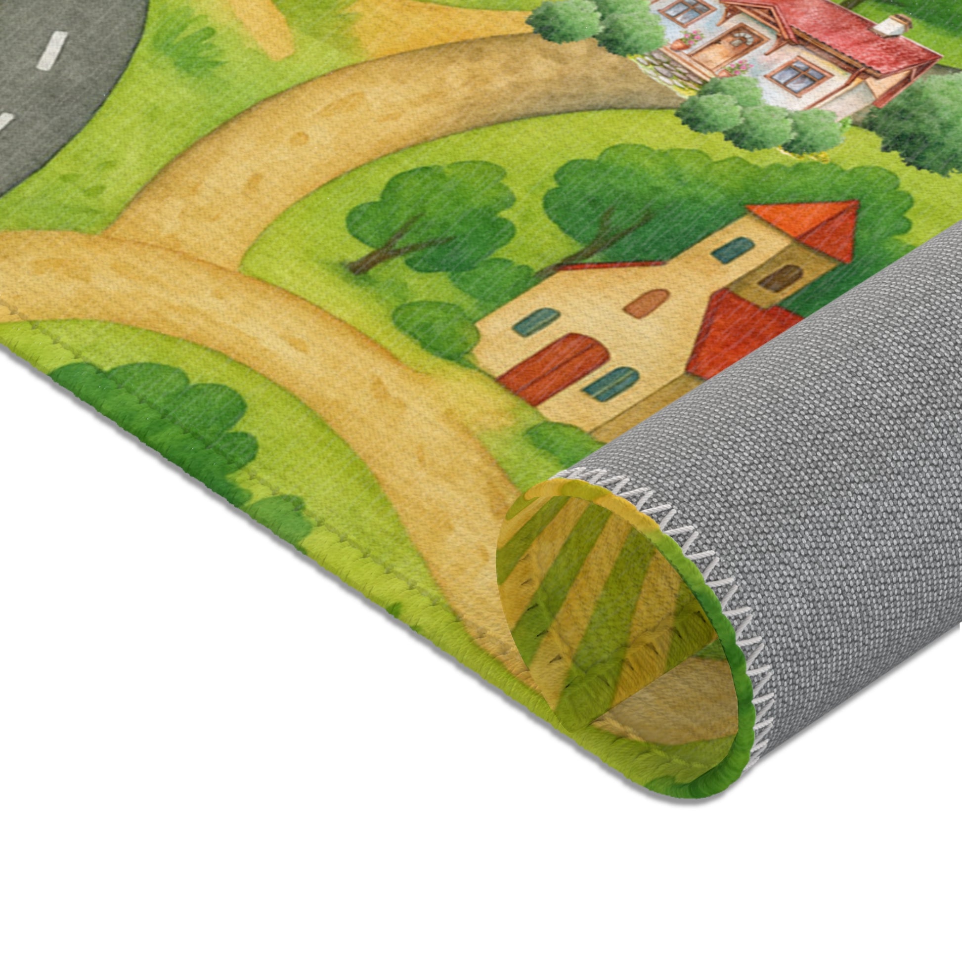Bunter Teppich für Wohn- und Kinderzimmer weicher Spielteppich mit farbenfrohem Design gemütliche Deko für Zuhause & Spielbereich