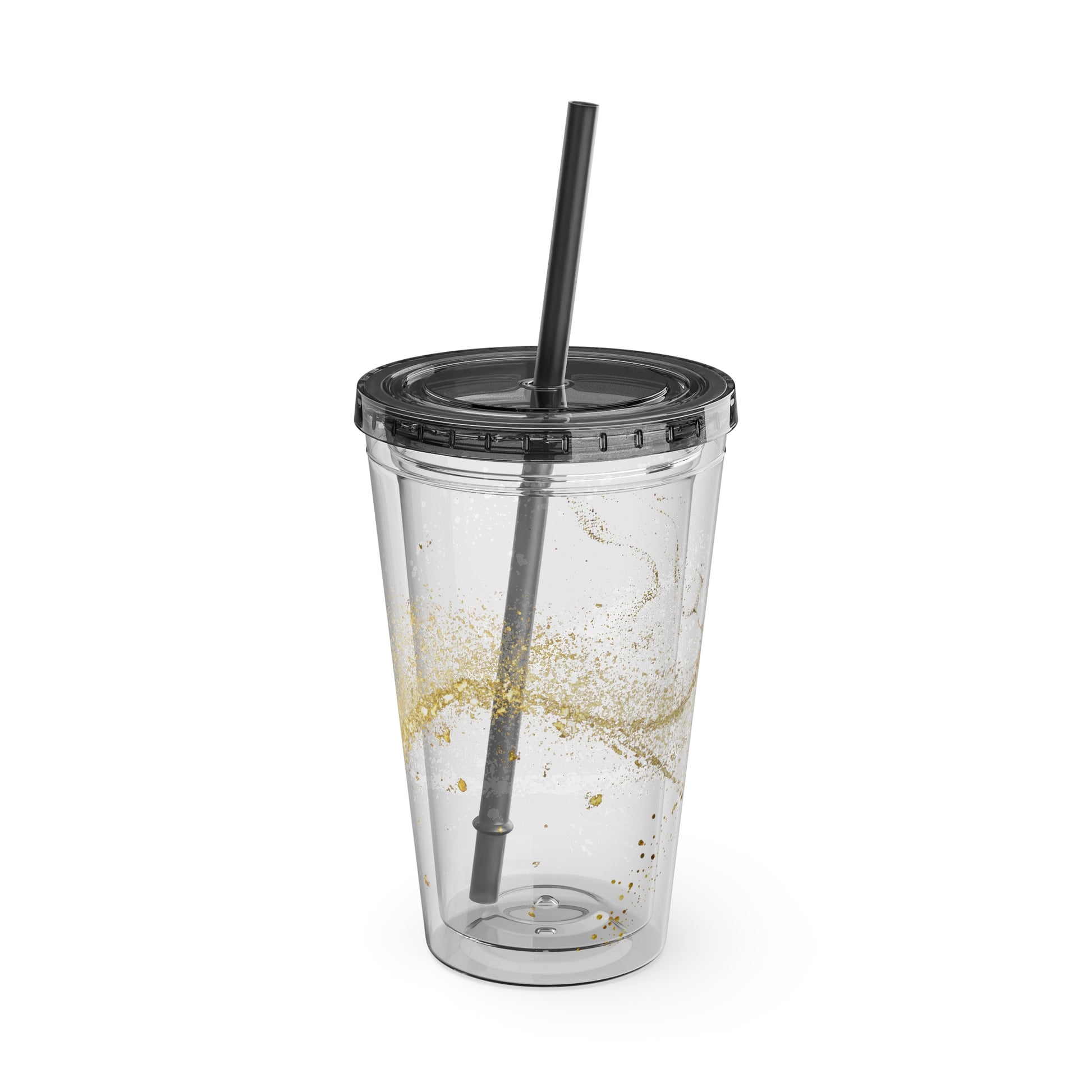 Bunter 16oz Trinkbecher mit Strohhalm doppelwandig und farbenfroh | Geschenkidee | 11 Farben zur Auswahl