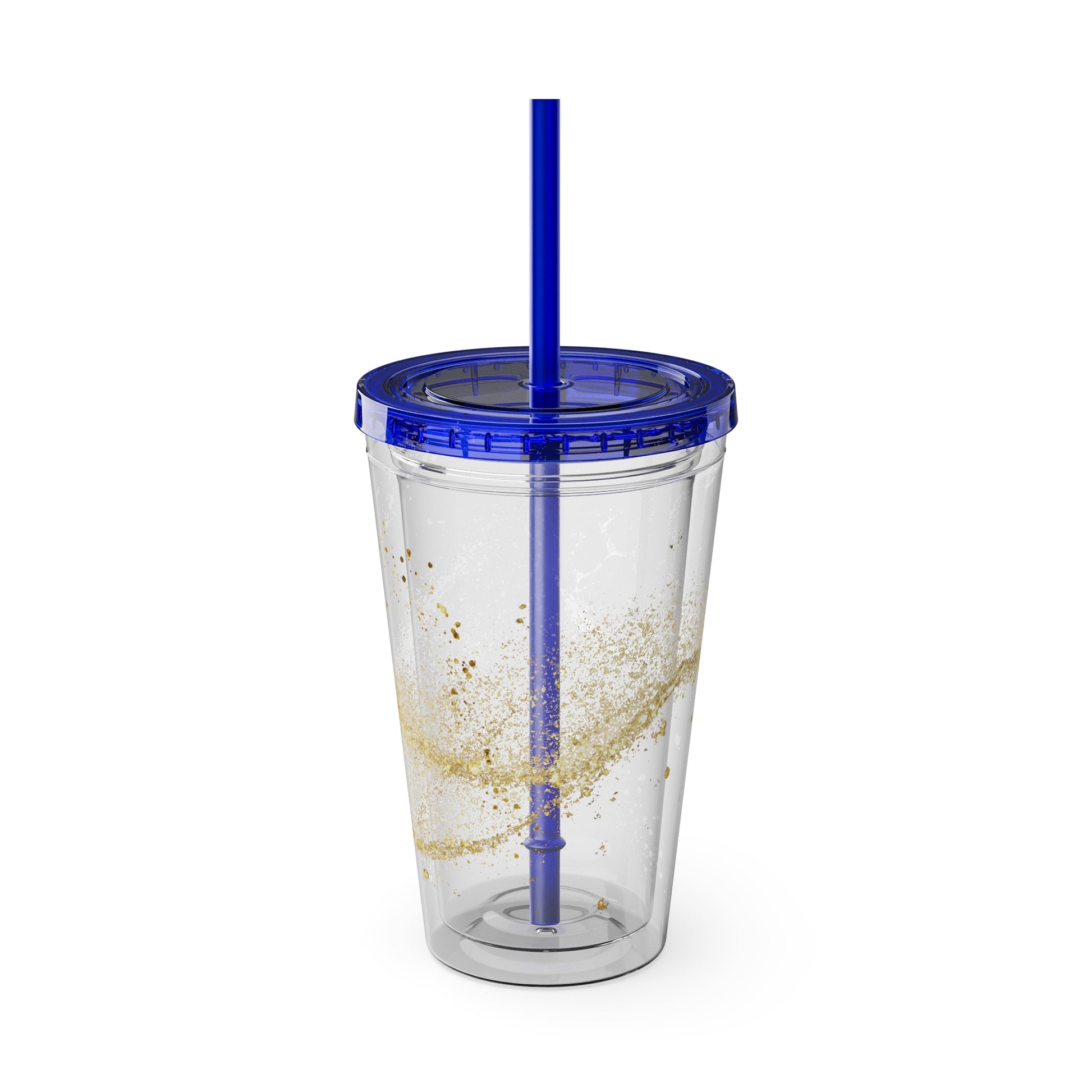 Bunter 16oz Trinkbecher mit Strohhalm doppelwandig und farbenfroh | Geschenkidee | 11 Farben zur Auswahl