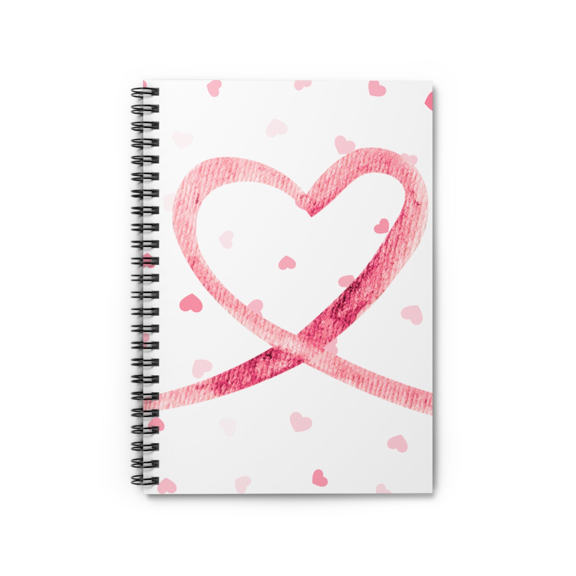 Spiral-Notizbuch mit Herz | Liniertes Notizheft 6x8" | Geschenk zum Valentinstag u. Geburtstag | Kreatives Tagebuch