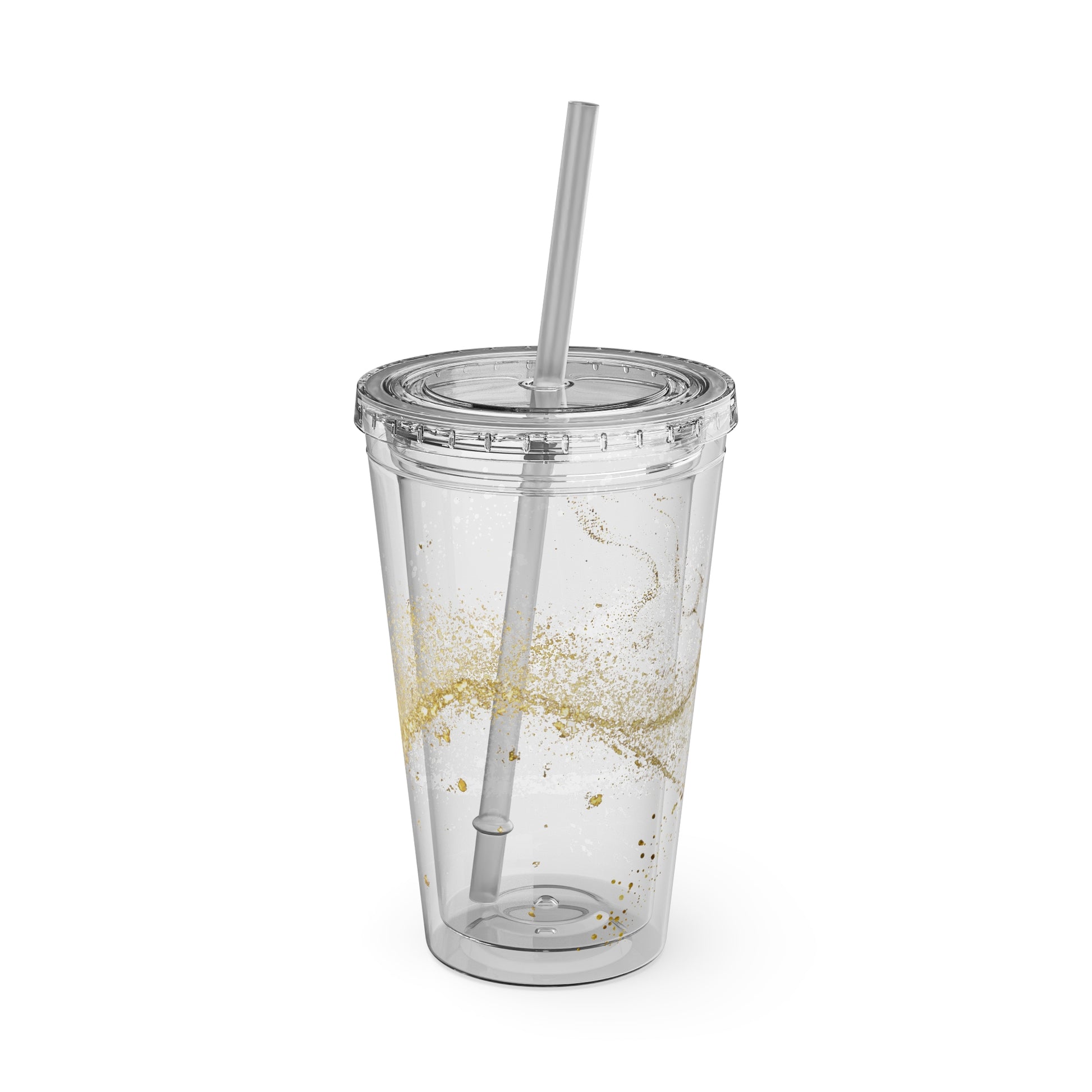 Bunter 16oz Trinkbecher mit Strohhalm doppelwandig und farbenfroh | Geschenkidee | 11 Farben zur Auswahl