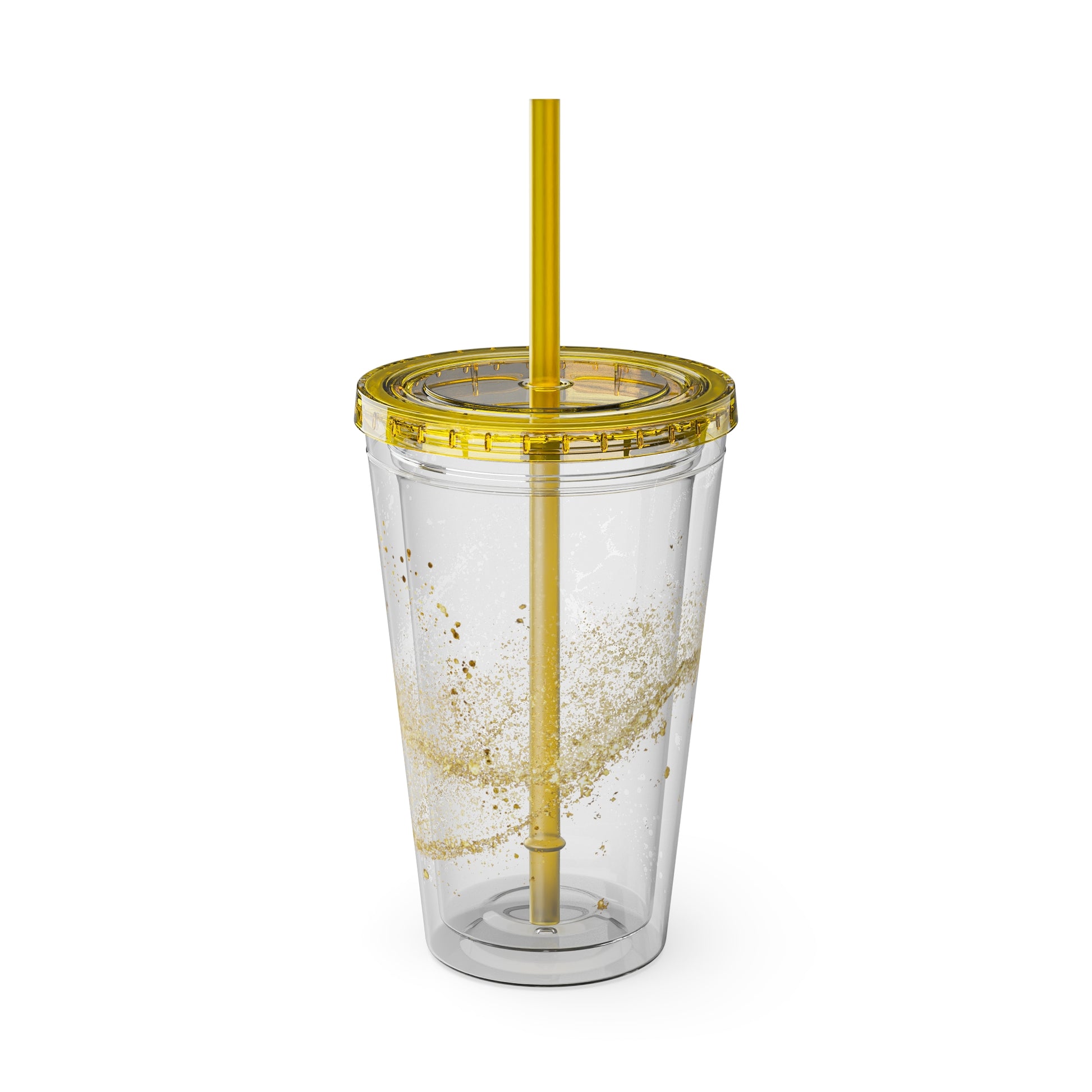 Bunter 16oz Trinkbecher mit Strohhalm doppelwandig und farbenfroh | Geschenkidee | 11 Farben zur Auswahl
