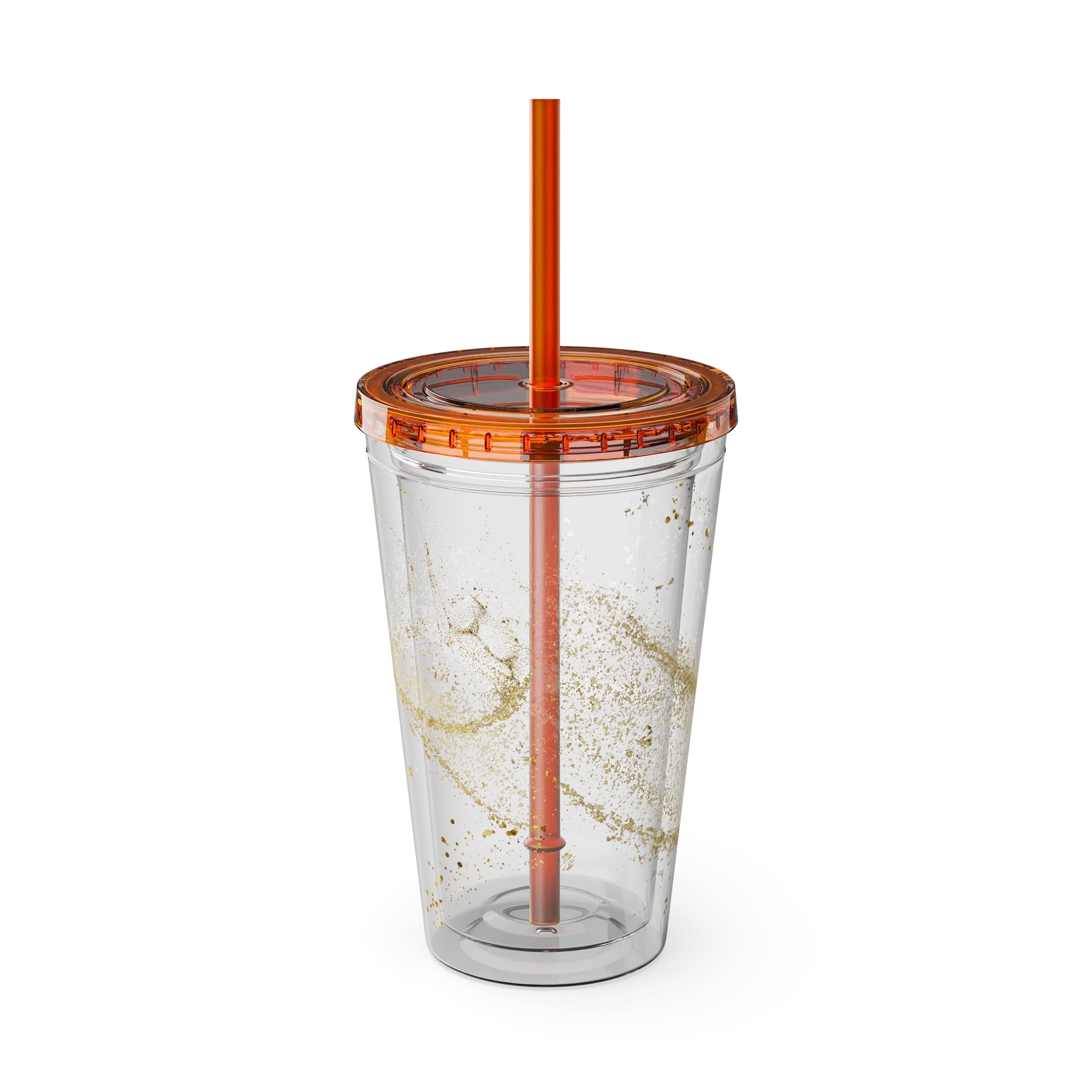 Bunter 16oz Trinkbecher mit Strohhalm doppelwandig und farbenfroh | Geschenkidee | 11 Farben zur Auswahl