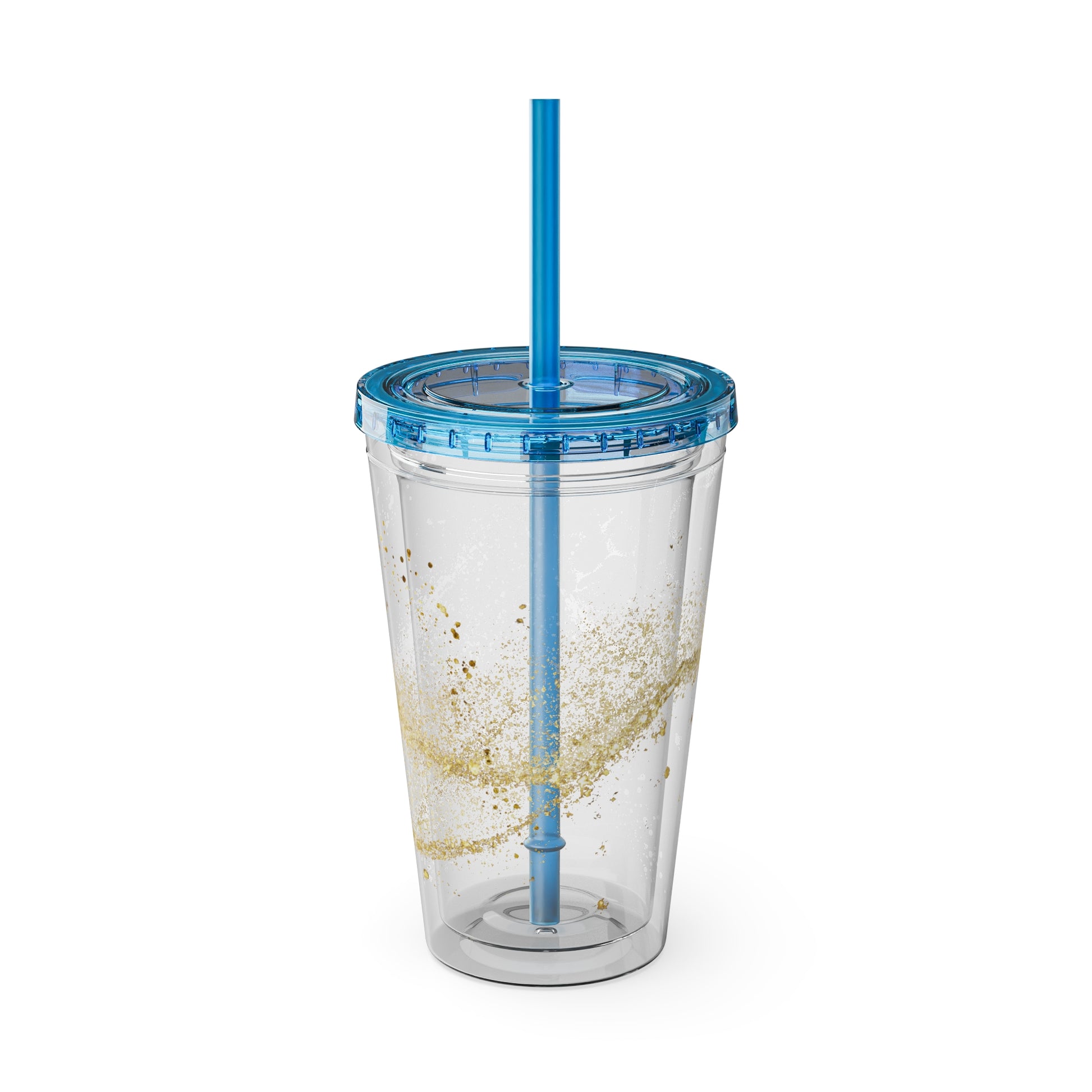 Bunter 16oz Trinkbecher mit Strohhalm doppelwandig und farbenfroh | Geschenkidee | 11 Farben zur Auswahl