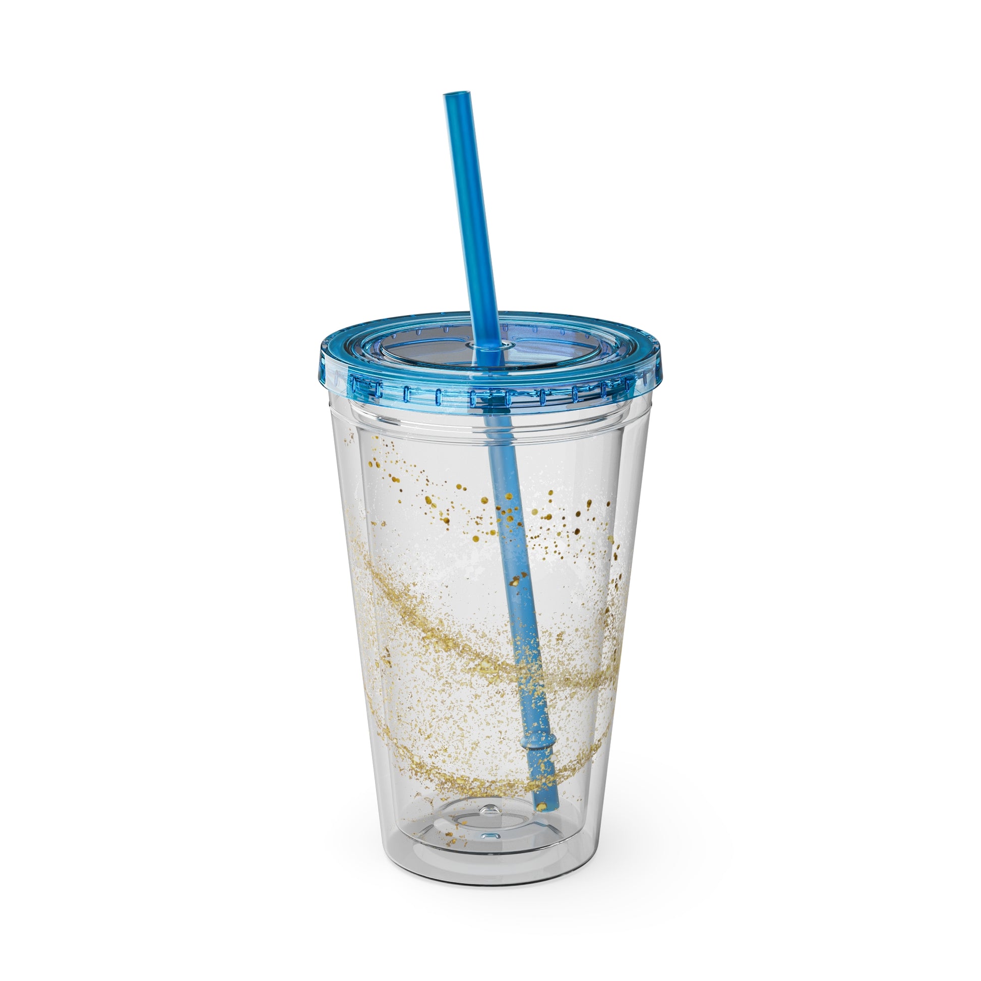 Bunter 16oz Trinkbecher mit Strohhalm doppelwandig und farbenfroh | Geschenkidee | 11 Farben zur Auswahl