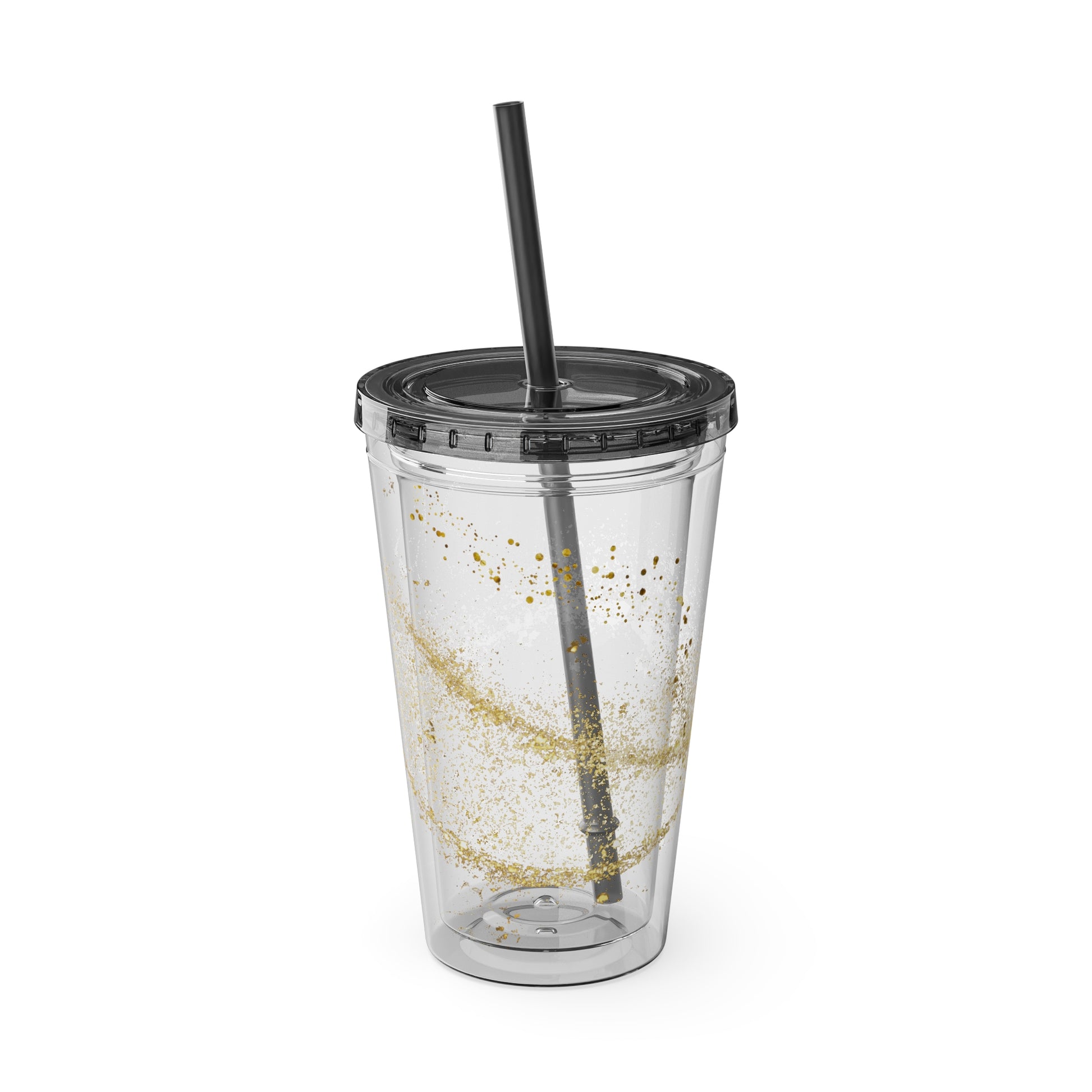 Bunter 16oz Trinkbecher mit Strohhalm doppelwandig und farbenfroh | Geschenkidee | 11 Farben zur Auswahl