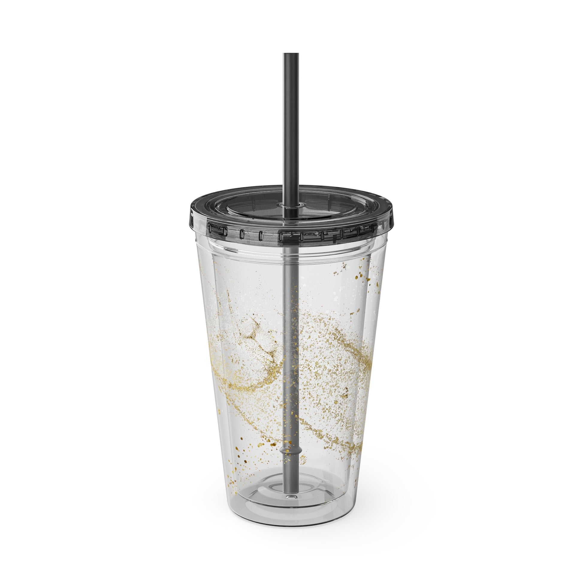 Bunter 16oz Trinkbecher mit Strohhalm doppelwandig und farbenfroh | Geschenkidee | 11 Farben zur Auswahl