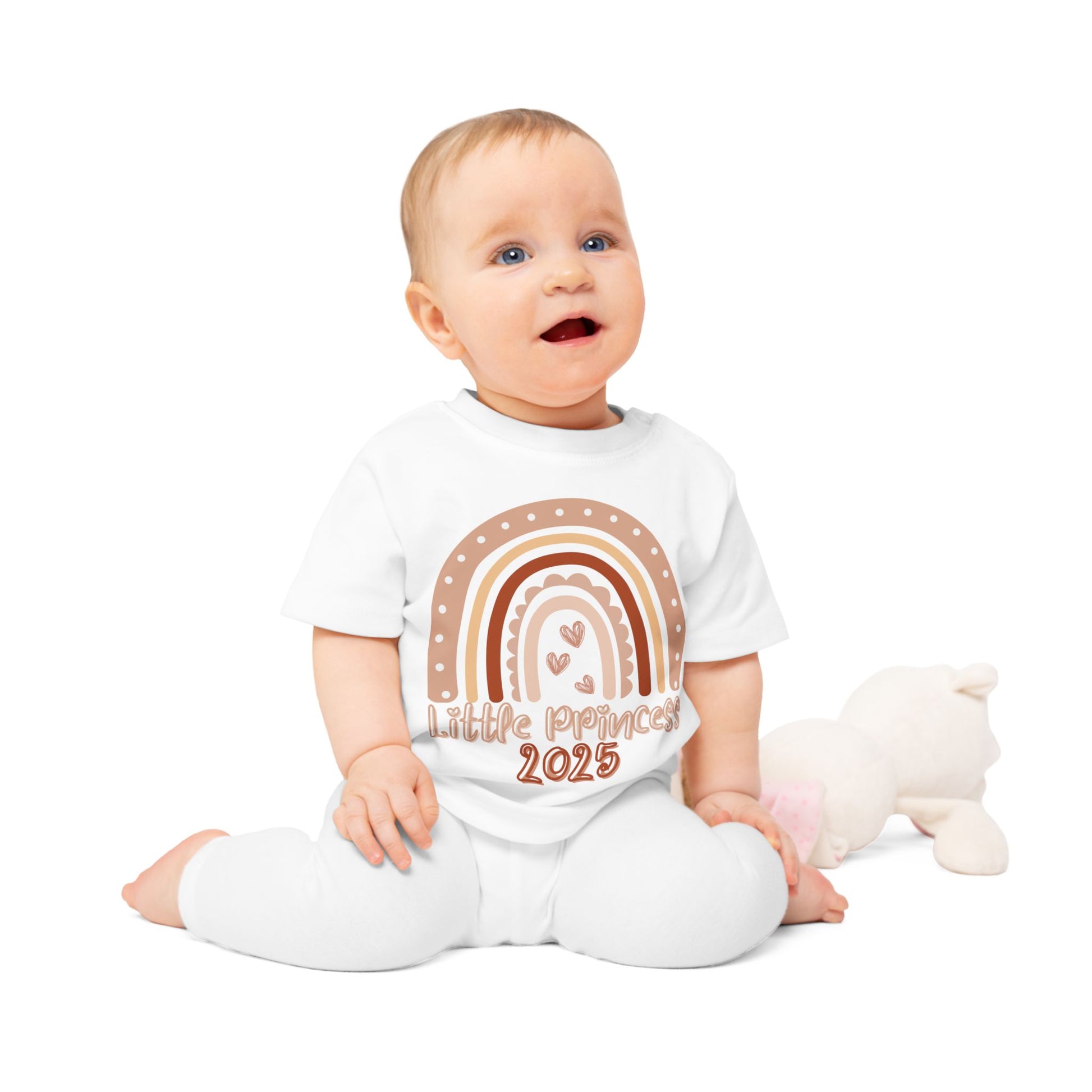 Bio Baby T-Shirt mit Regenbogen 100 % Organic Cotton | Weich, hautfreundlich und nachhaltig