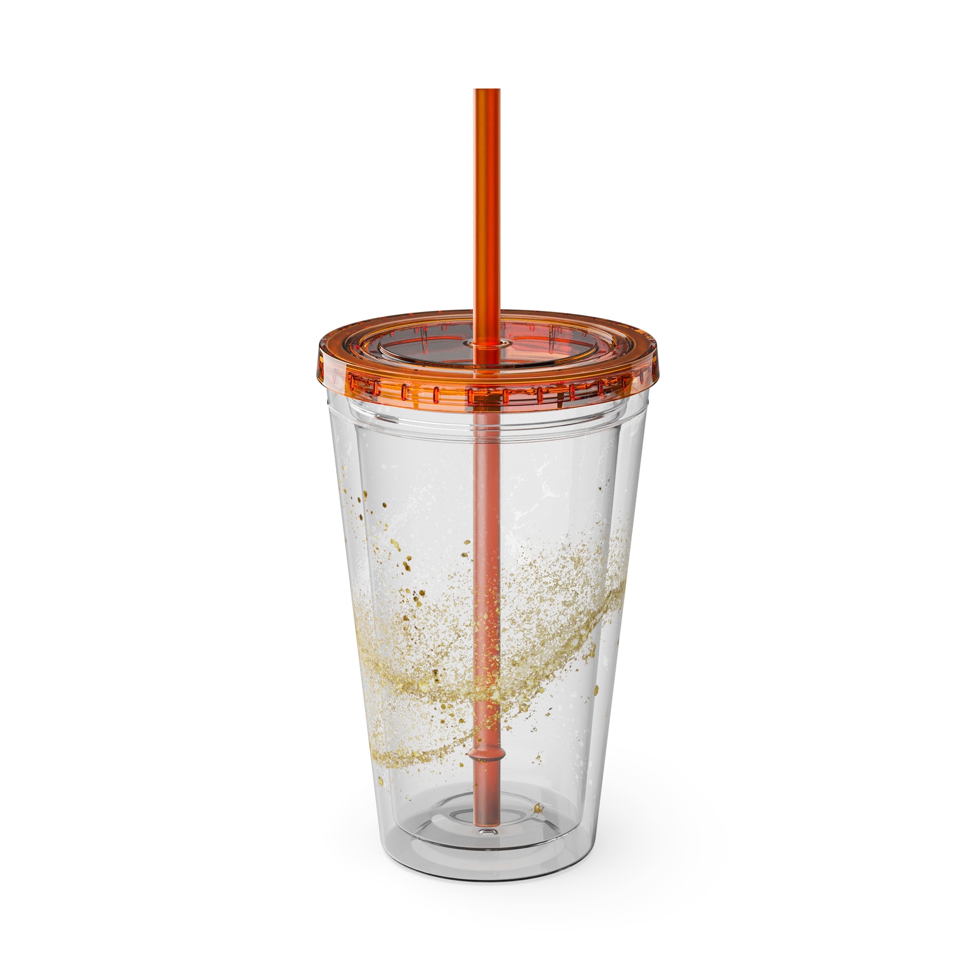 Bunter 16oz Trinkbecher mit Strohhalm doppelwandig und farbenfroh | Geschenkidee | 11 Farben zur Auswahl