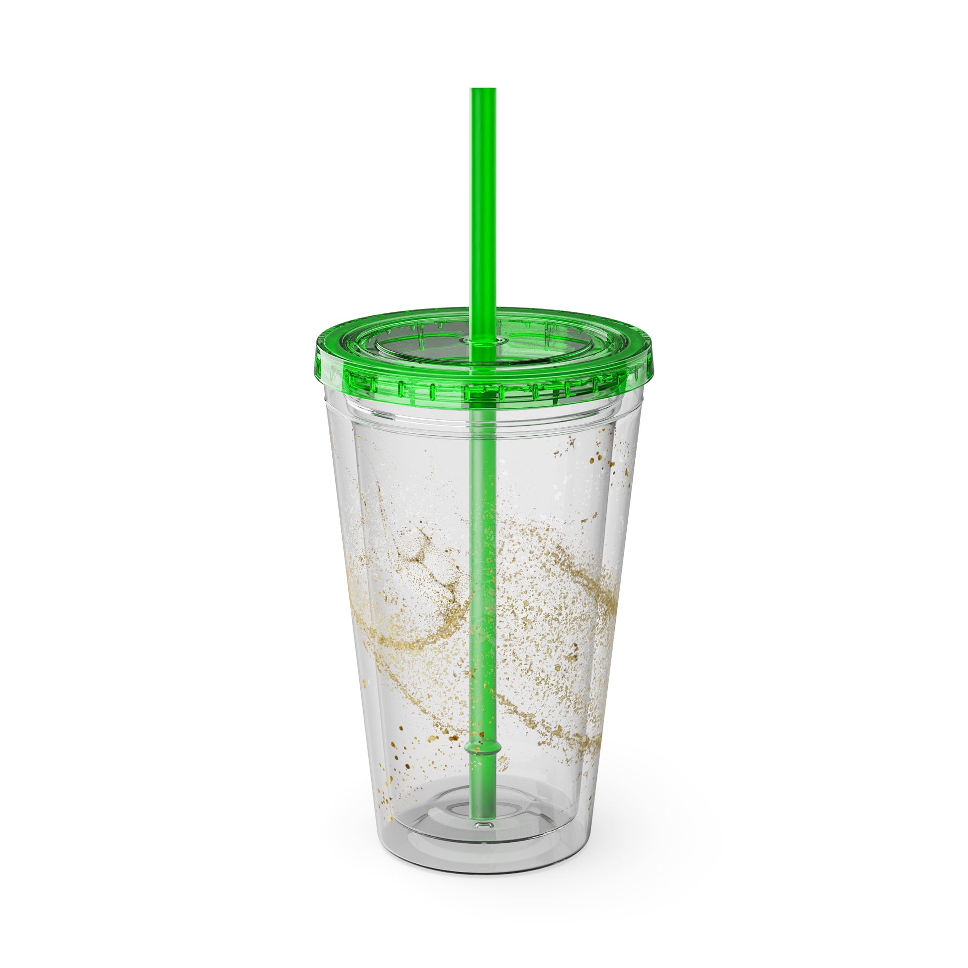 Bunter 16oz Trinkbecher mit Strohhalm doppelwandig und farbenfroh | Geschenkidee | 11 Farben zur Auswahl