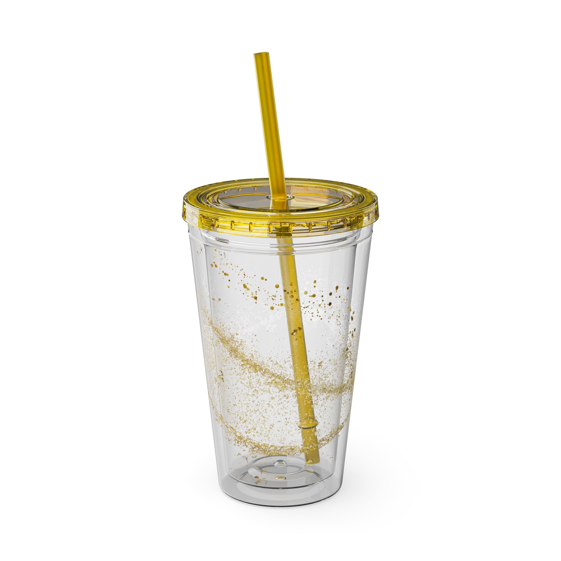 Bunter 16oz Trinkbecher mit Strohhalm doppelwandig und farbenfroh | Geschenkidee | 11 Farben zur Auswahl