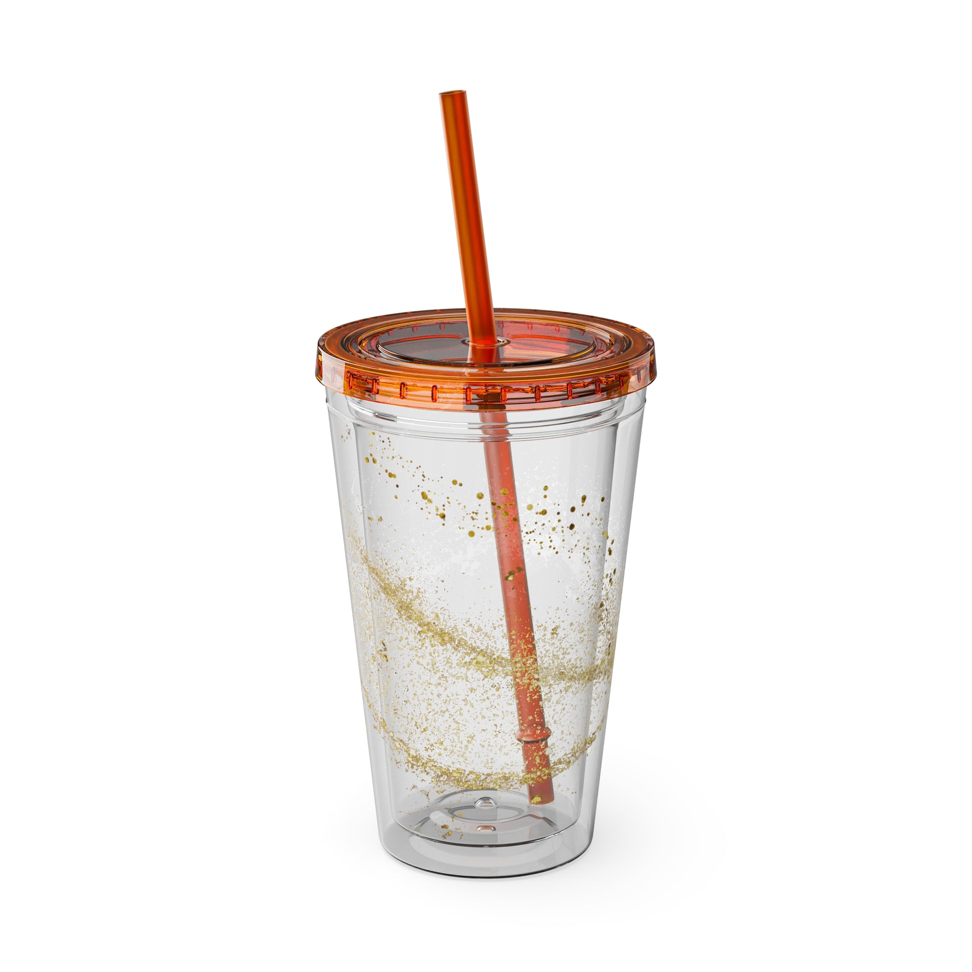 Bunter 16oz Trinkbecher mit Strohhalm doppelwandig und farbenfroh | Geschenkidee | 11 Farben zur Auswahl
