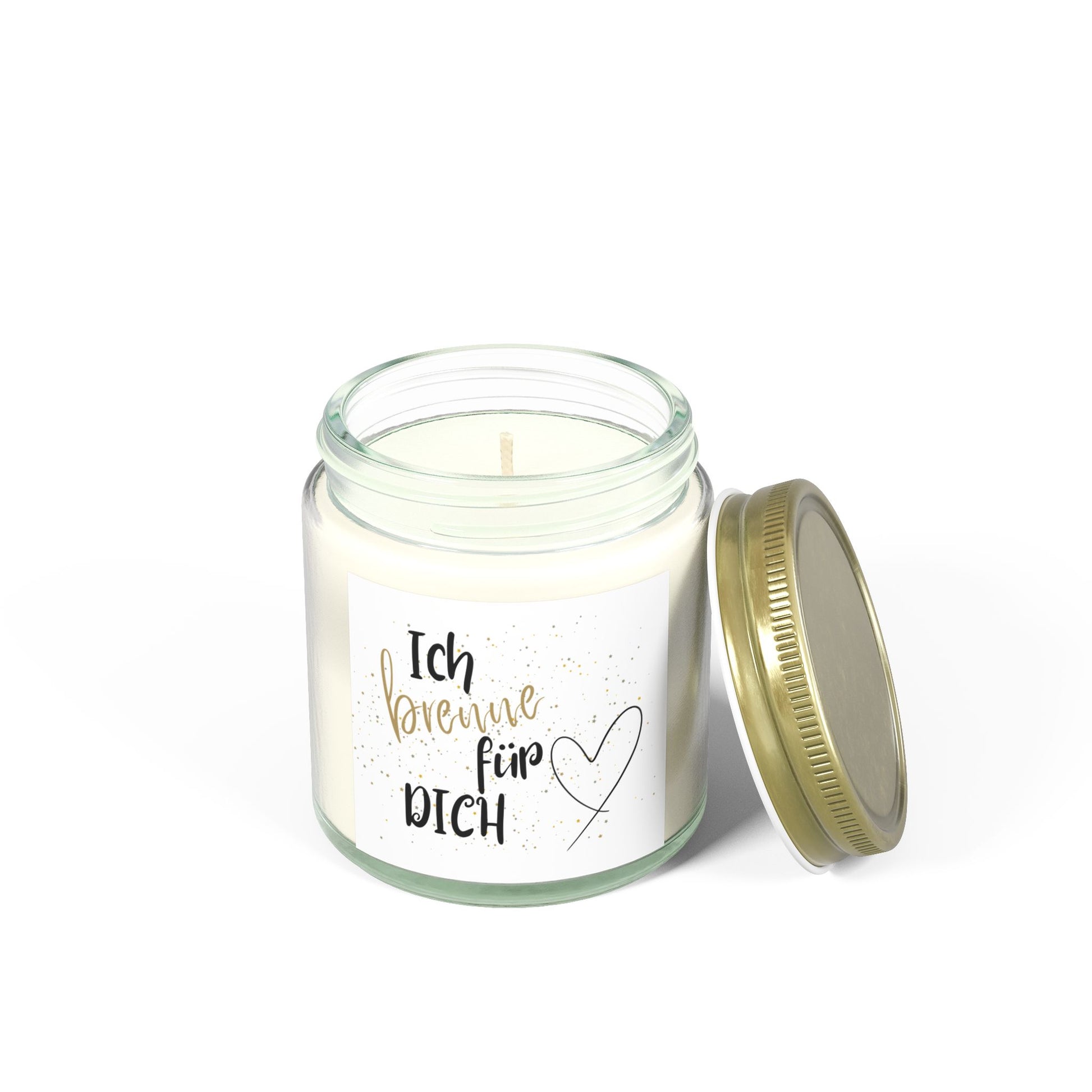 Duftkerze im Glas aus Kokos-Aprikosen-Wachs  Handgegossen u. natürlich |Geschenkidee für Weihnachten & Wellness