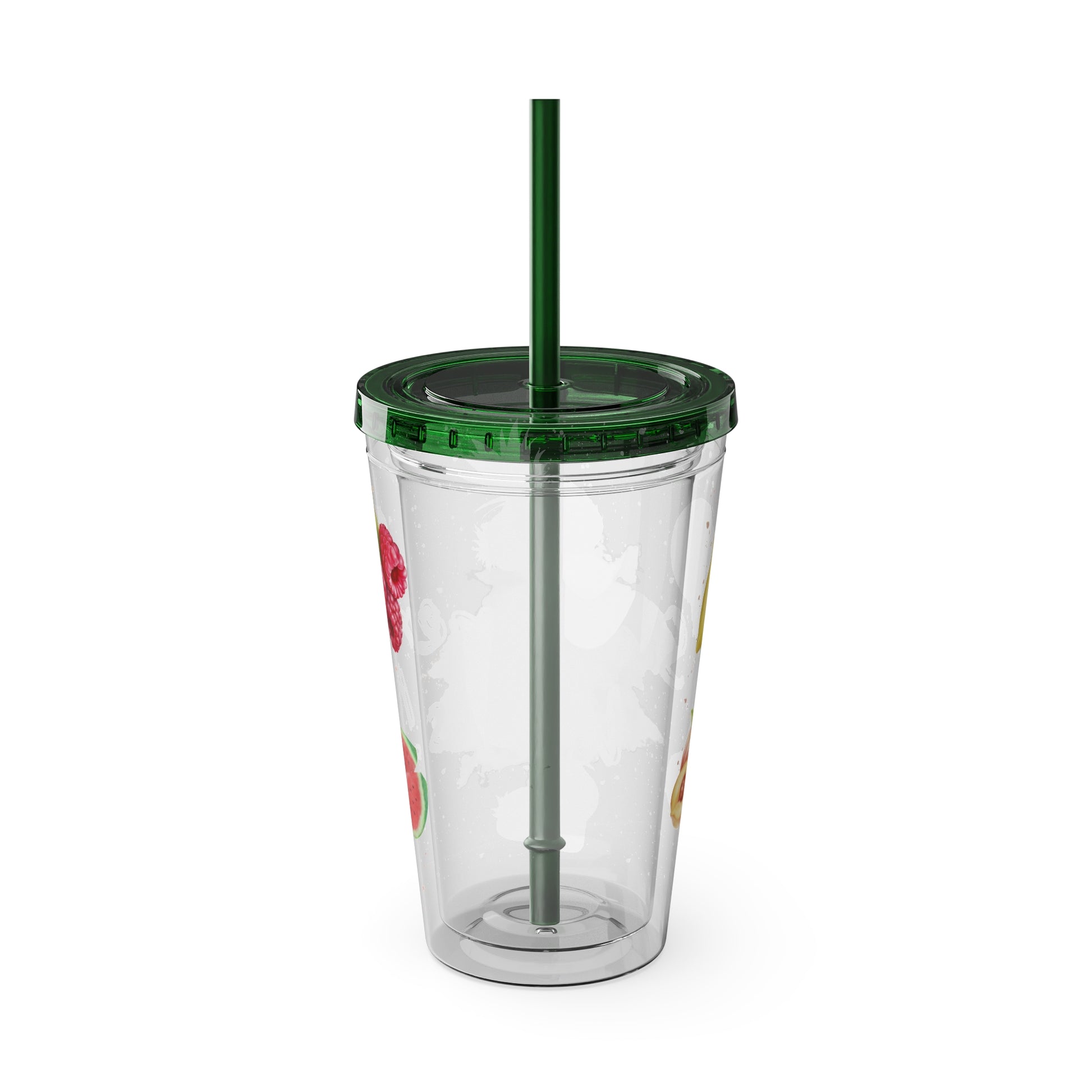 Sunsplash Tumbler  Bunter 16oz Sommerbecher mit Strohhalm | Doppelwandig & BPA-frei |Perfekt für Strand, Picknick u. Geschenke