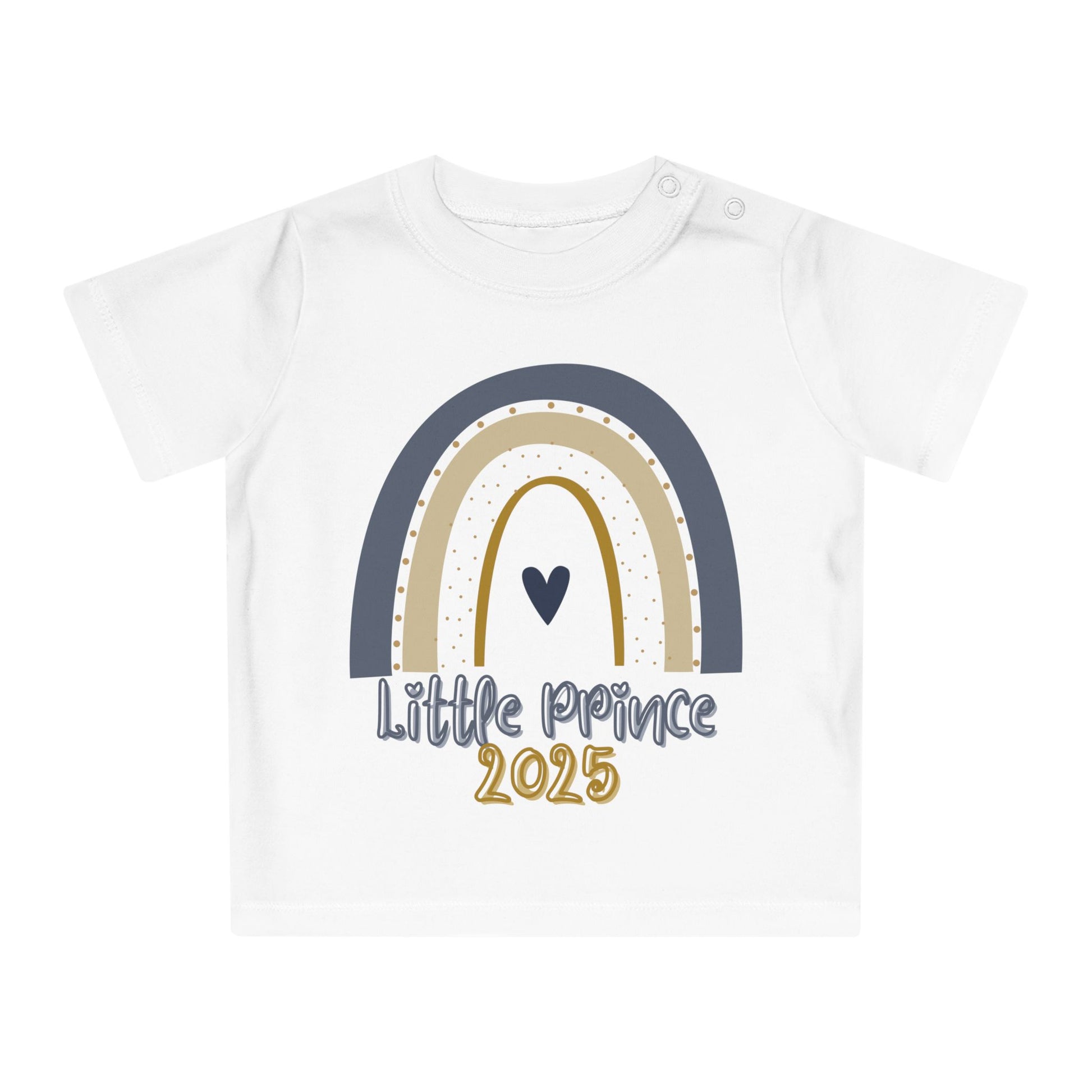 Little Prince Baby T-Shirt - Cute Rainbow Design for Newborn, Birthday Gift, Baby Shower, Toddler Apparel, 2025 Celebrations