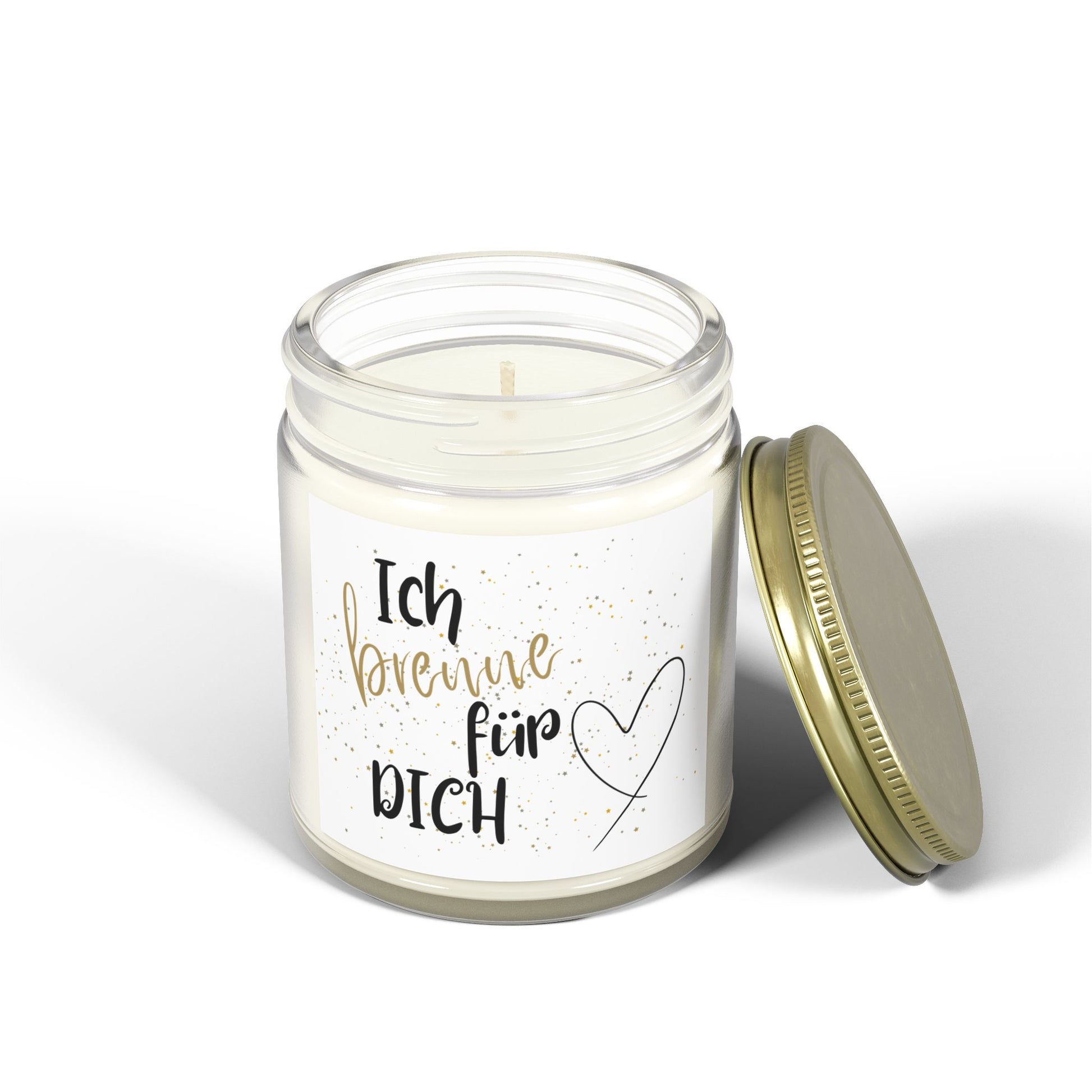Duftkerze im Glas aus Kokos-Aprikosen-Wachs  Handgegossen u. natürlich |Geschenkidee für Weihnachten & Wellness
