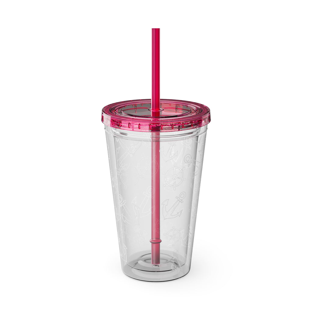 Bunter Tumbler mit Strohhalm  16oz doppelwandiger Trinkbecher | 11 Farben | BPA-frei | Stylisch & praktisch für unterwegs