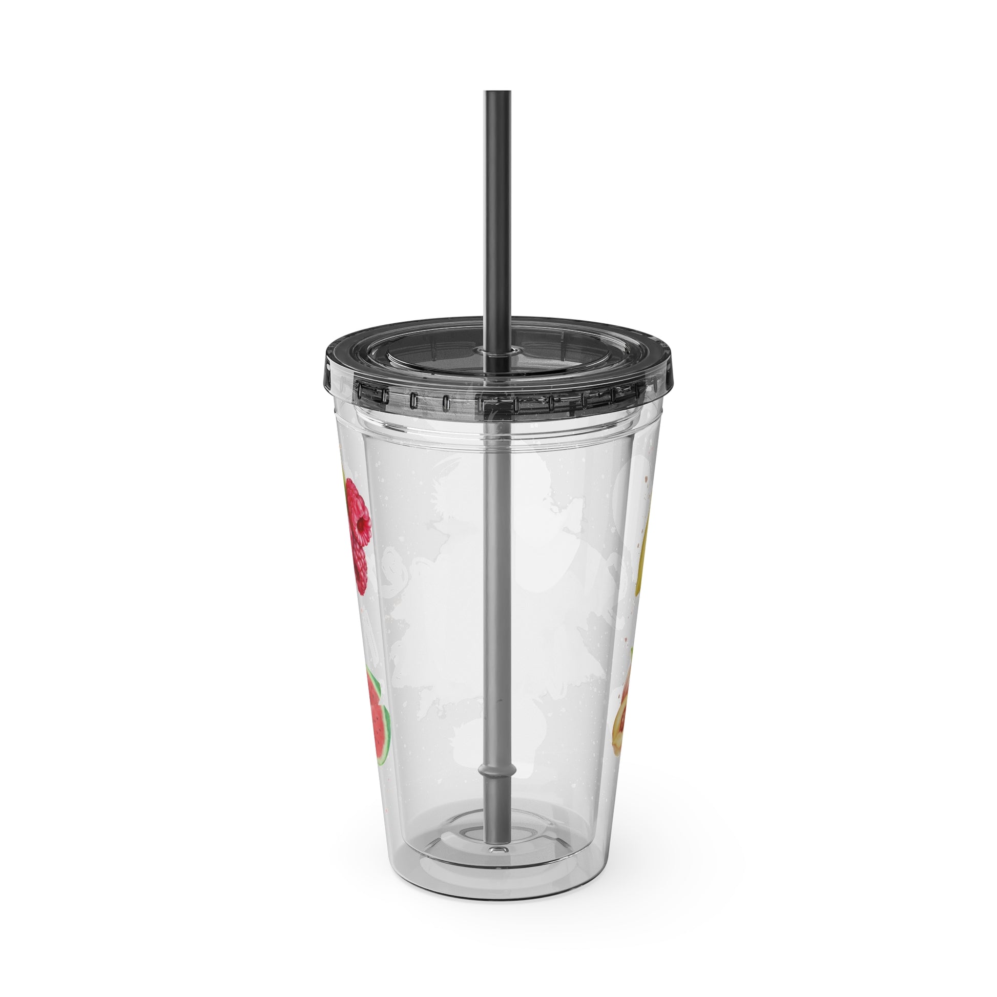 Sunsplash Tumbler  Bunter 16oz Sommerbecher mit Strohhalm | Doppelwandig & BPA-frei |Perfekt für Strand, Picknick u. Geschenke