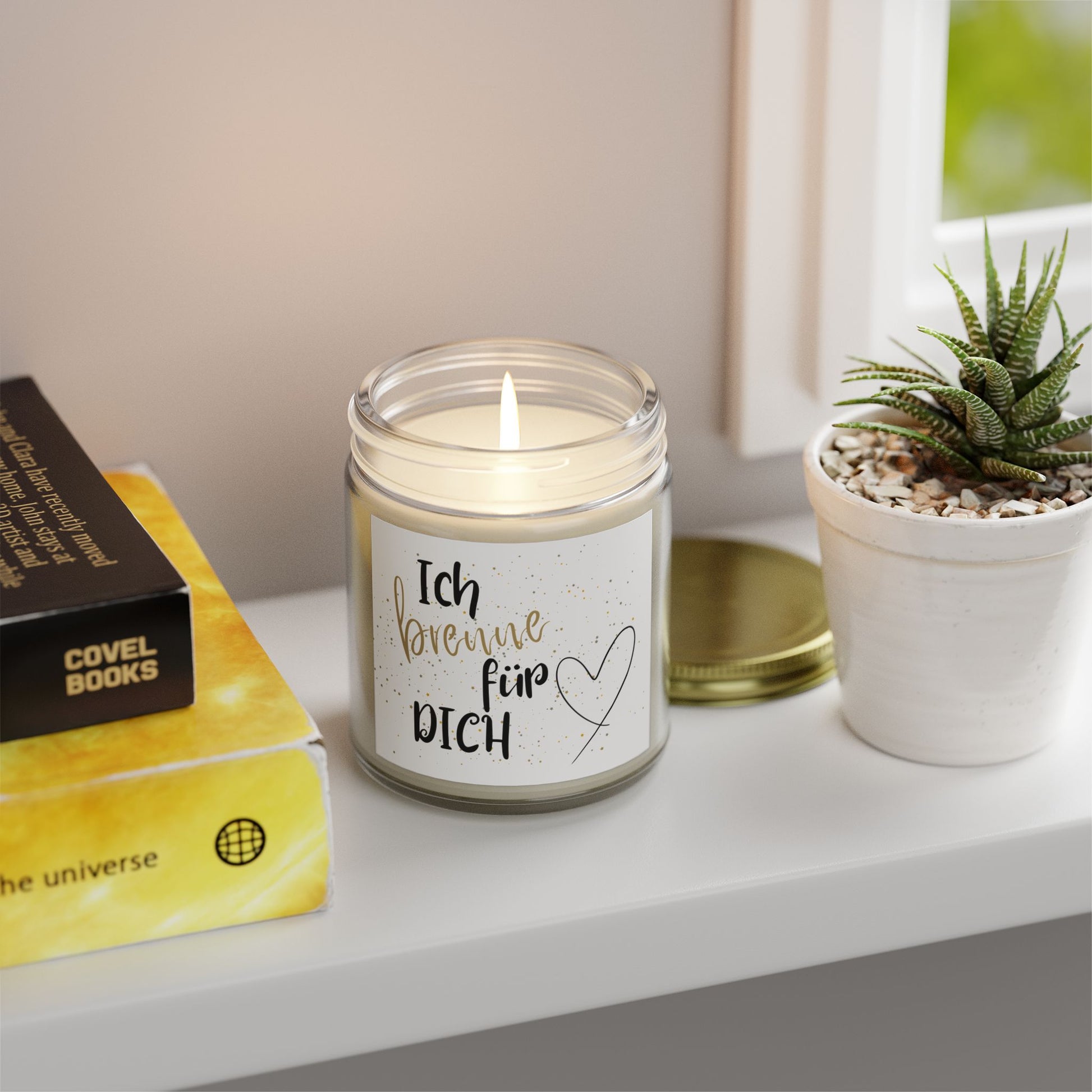 Duftkerze im Glas aus Kokos-Aprikosen-Wachs  Handgegossen u. natürlich |Geschenkidee für Weihnachten & Wellness
