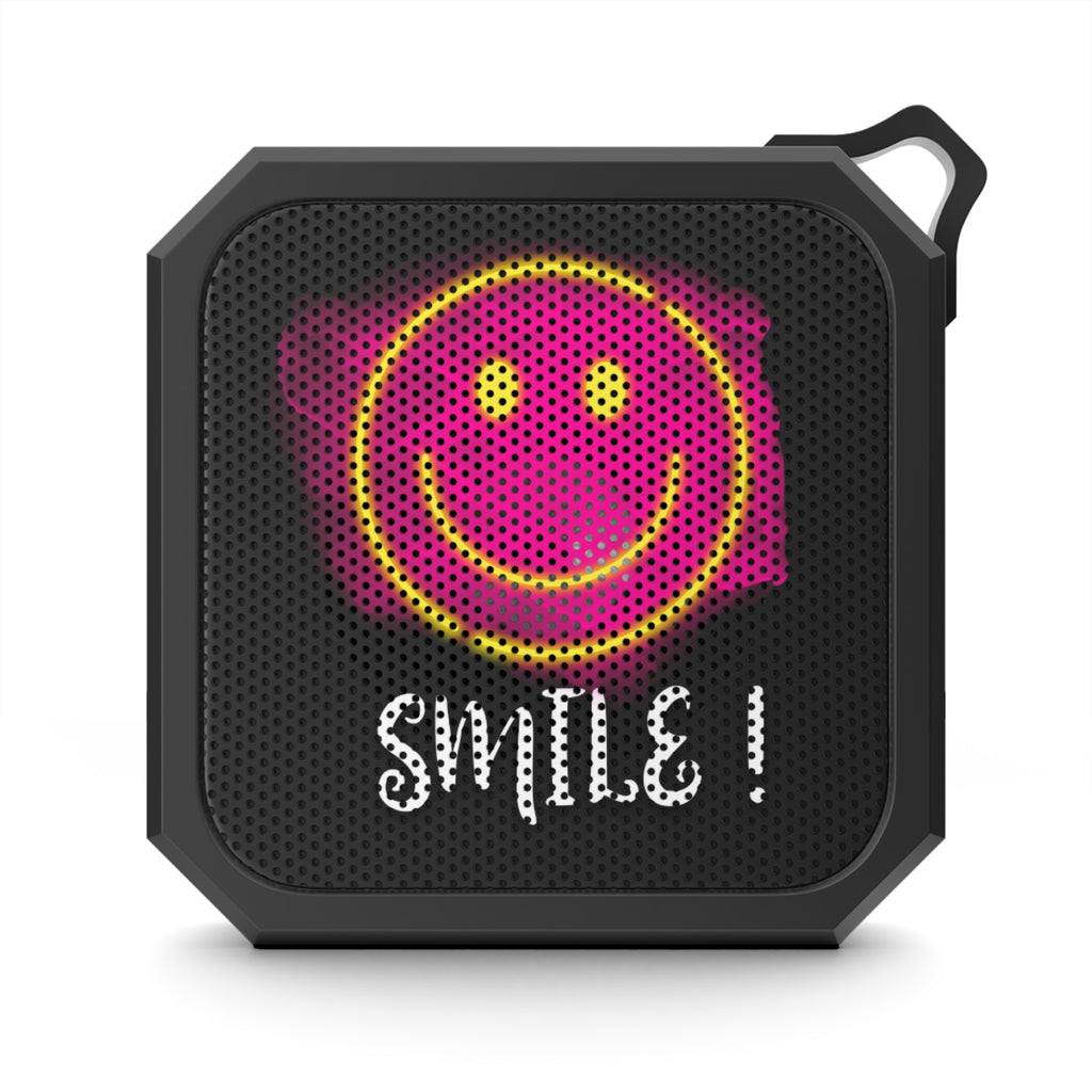Outdoor Bluetooth Lautsprecher mit Smiley  Wasserfest u.  kraftvoll | Perfekt für Strand, Garten u. Abenteuer