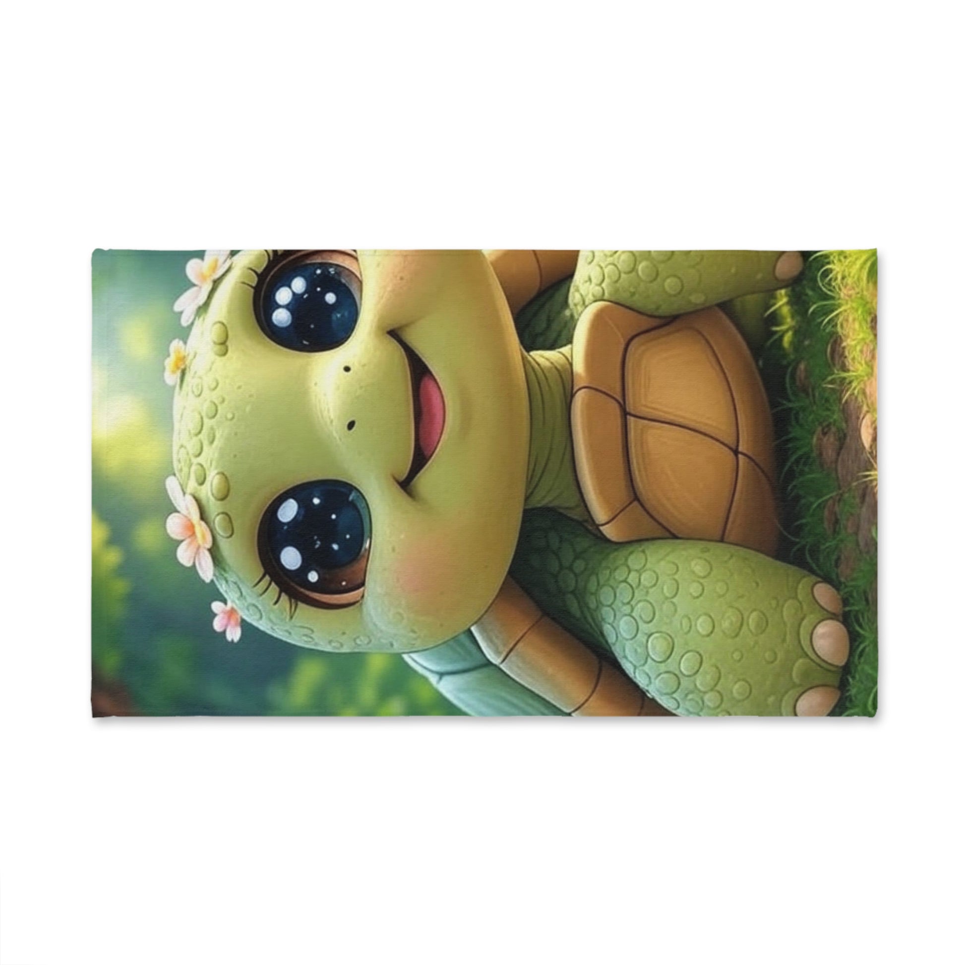 Handtuch mit süßem Schildkrötenmotiv | Weiches Gästehandtuch für Küche und Bad | Geschenkidee für Tierfreunde & Kinder | 40×70 cm
