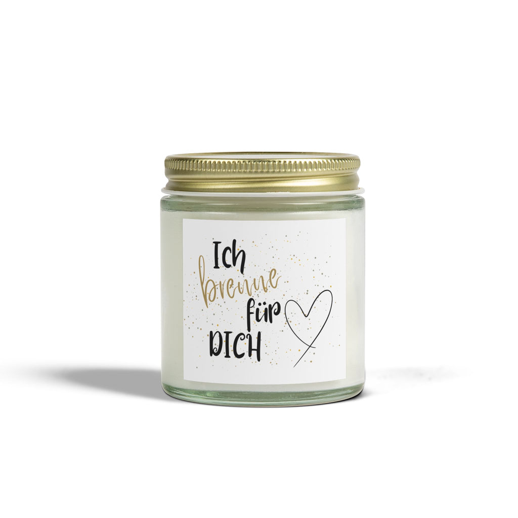 Duftkerze im Glas aus Kokos-Aprikosen-Wachs  Handgegossen u. natürlich |Geschenkidee für Weihnachten & Wellness