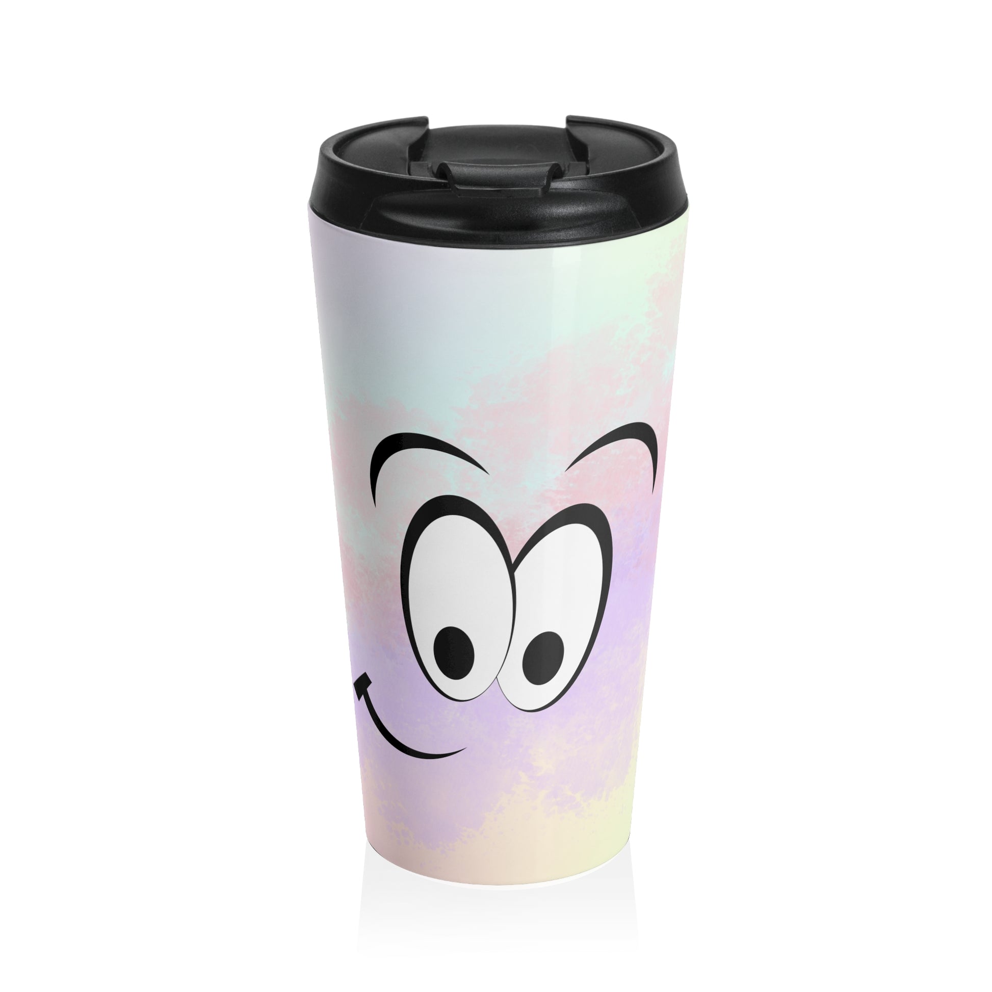 Smiley Travel Mug  Edelstahl Becher in Pastellfarben | BPA-frei & dicht | Geschenkidee für unterwegs