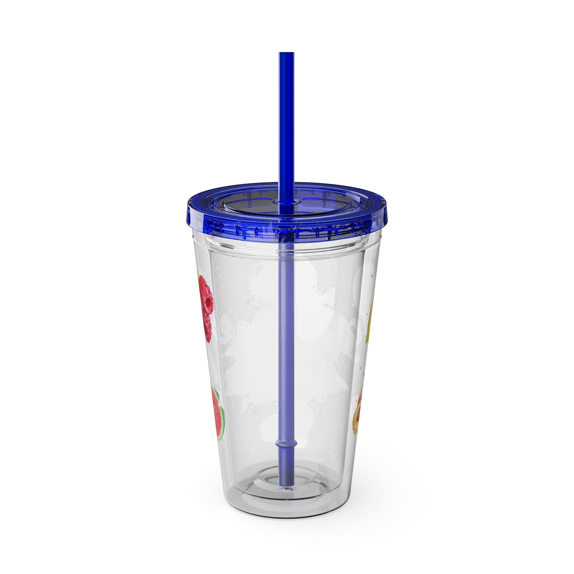 Sunsplash Tumbler  Bunter 16oz Sommerbecher mit Strohhalm | Doppelwandig & BPA-frei |Perfekt für Strand, Picknick u. Geschenke