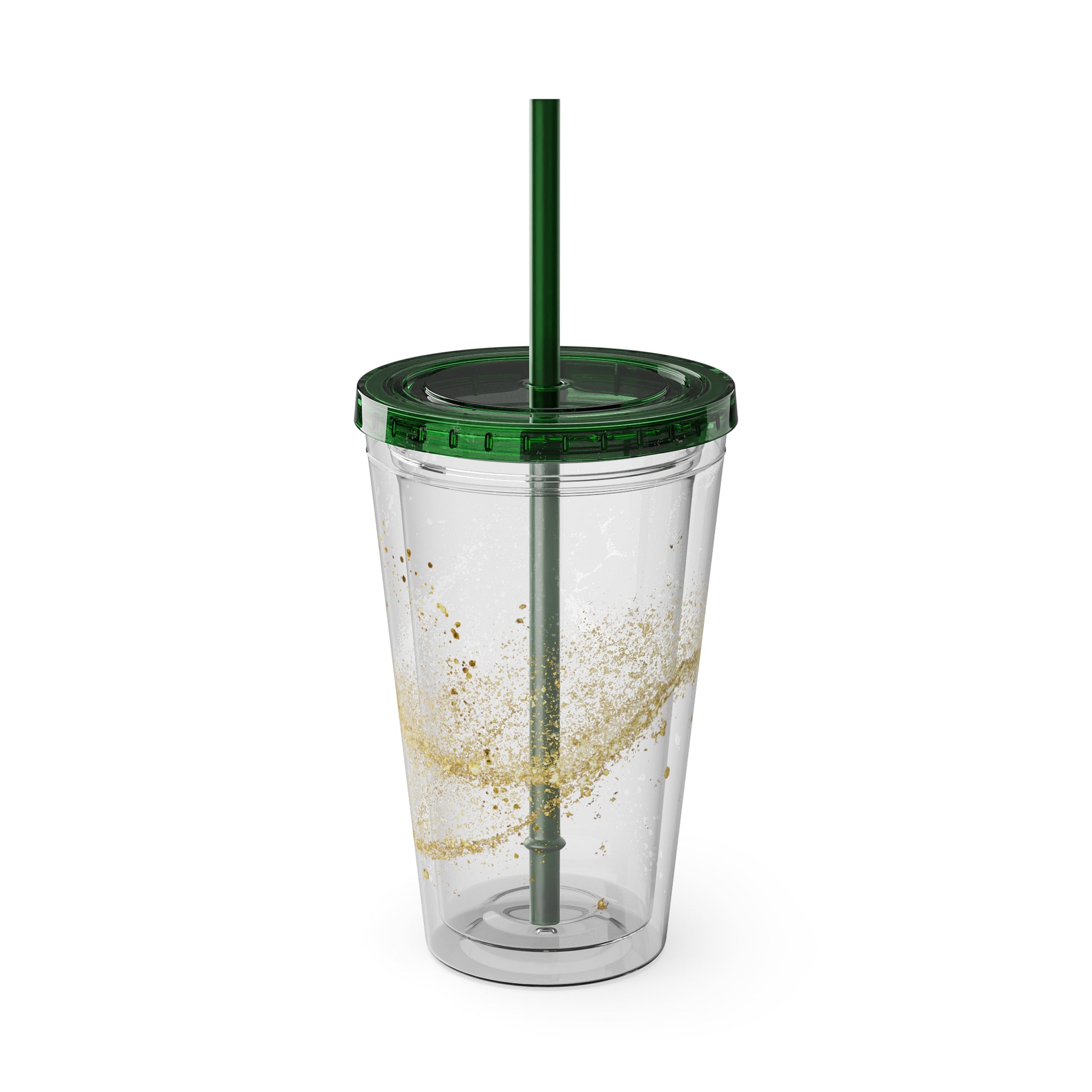 Bunter 16oz Trinkbecher mit Strohhalm  doppelwandig und farbenfroh | Geschenkidee | 11 Farben zur Auswahl