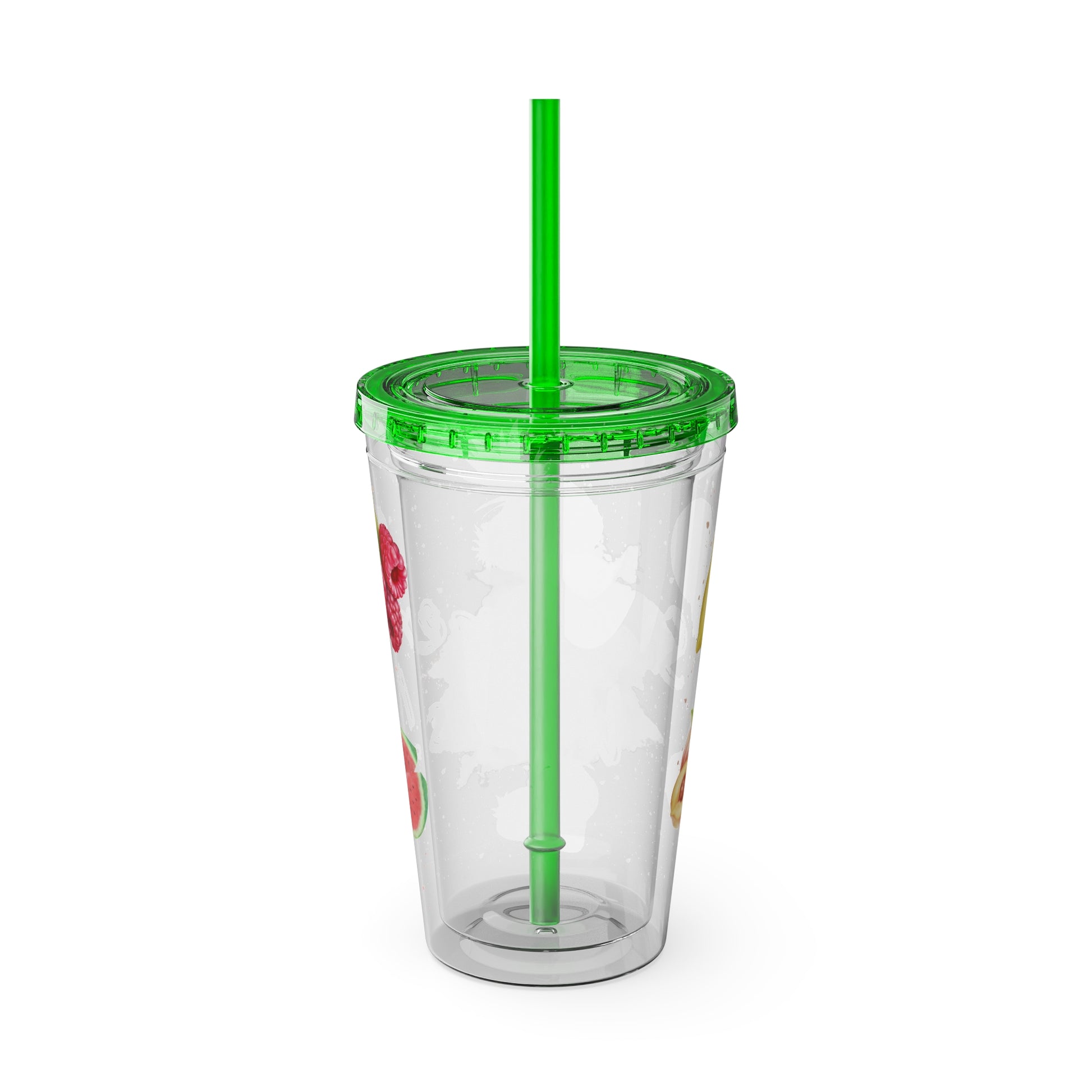 Sunsplash Tumbler  Bunter 16oz Sommerbecher mit Strohhalm | Doppelwandig & BPA-frei |Perfekt für Strand, Picknick u. Geschenke