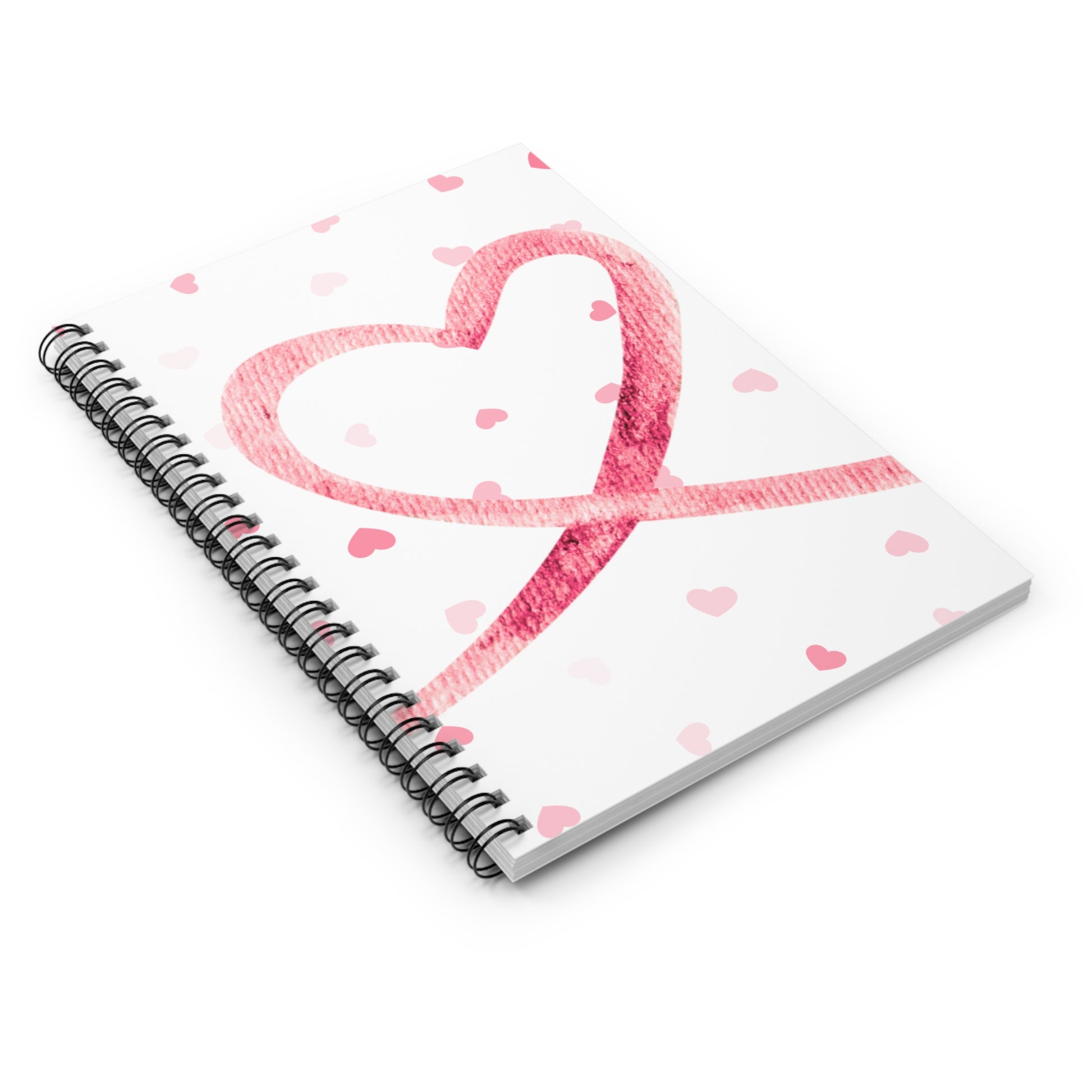 Spiral-Notizbuch mit Herz | Liniertes Notizheft 6x8" | Geschenk zum Valentinstag u. Geburtstag | Kreatives Tagebuch