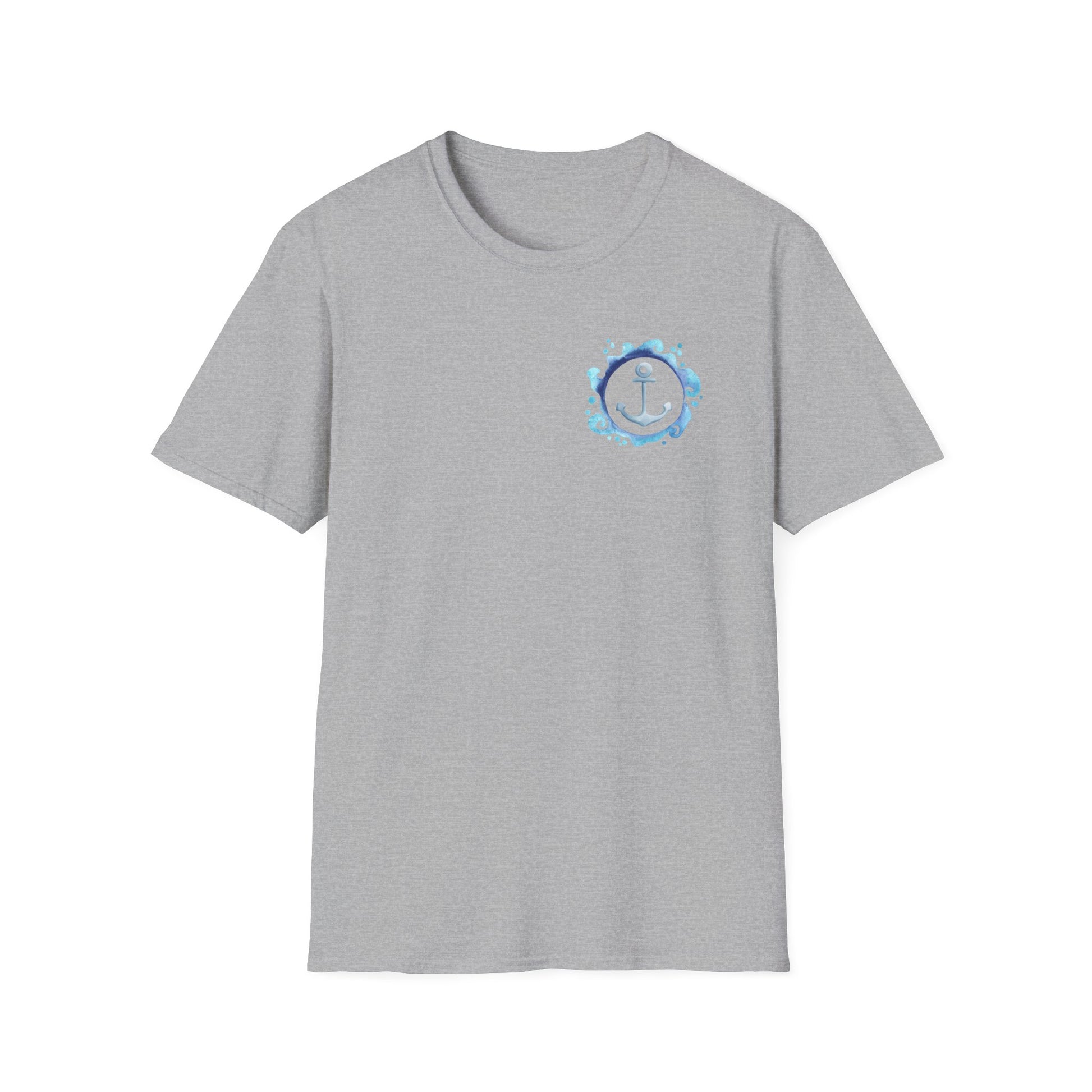 Unisex T-Shirt mit Anker-Design | Maritim | Softstyle Baumwolle | Sommer-Shirt | Geschenk für Strandliebhaber u. Urlaub