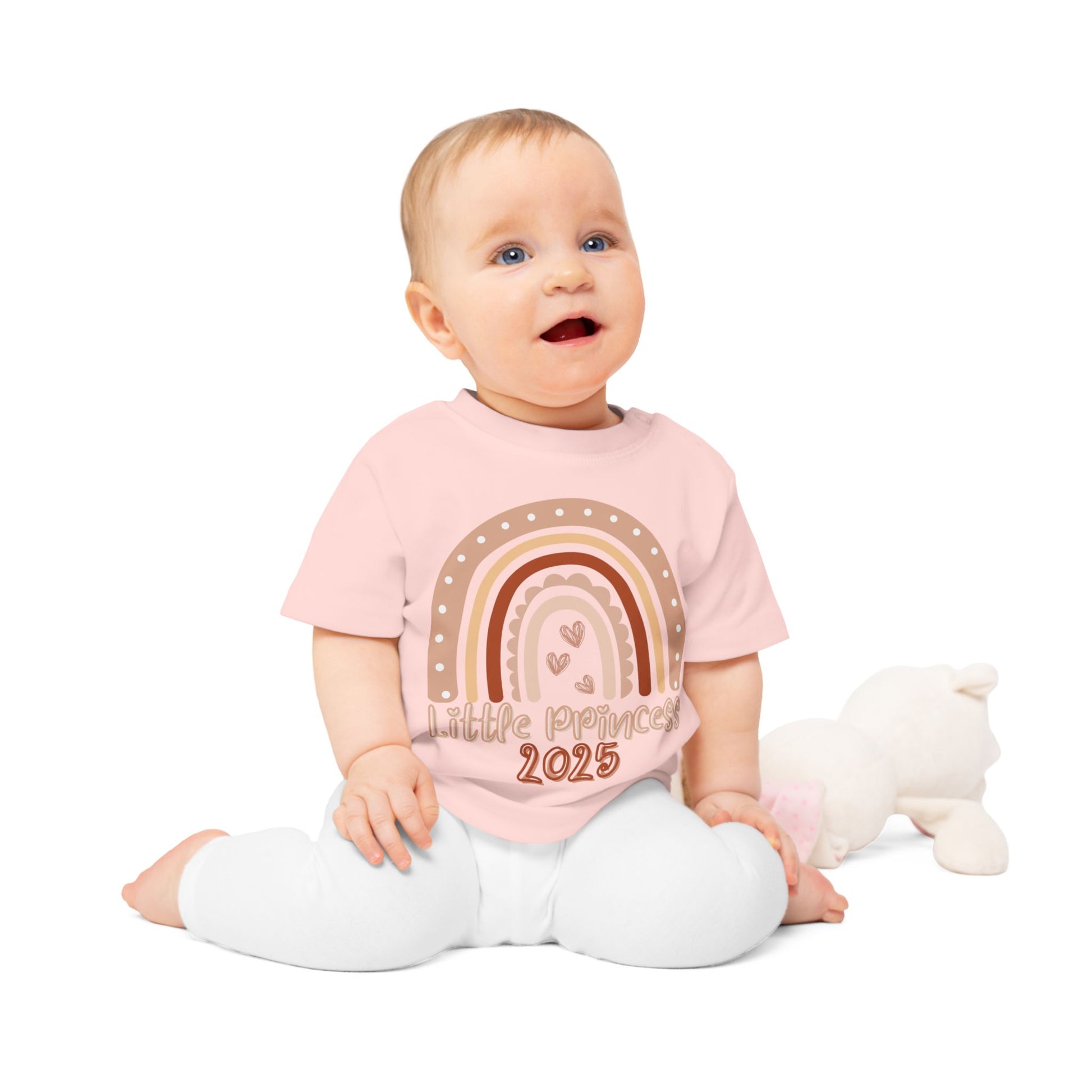 Bio Baby T-Shirt mit Regenbogen  100 % Organic Cotton | Weich, hautfreundlich und nachhaltig