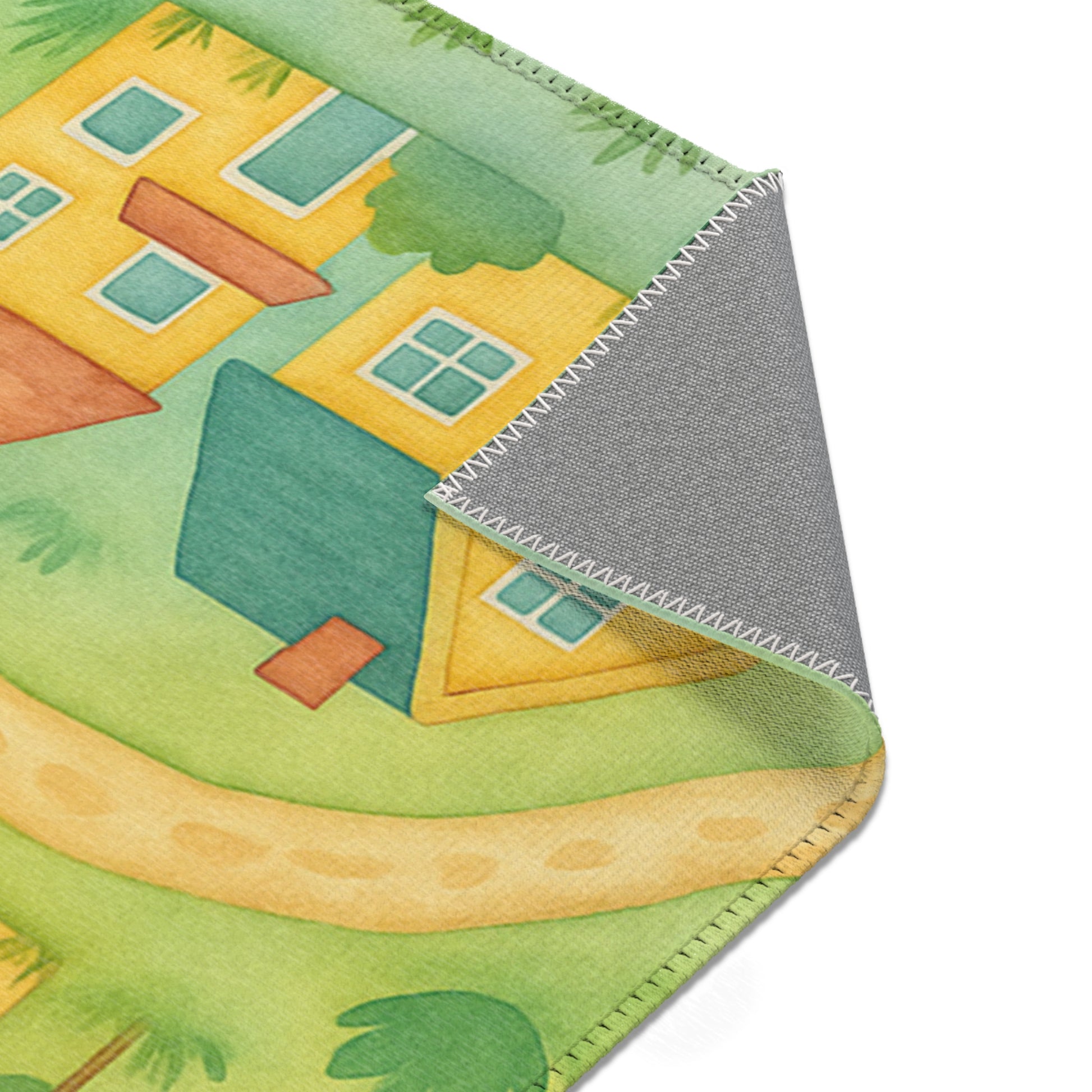Teppich mit Landschaftsmotiv  weicher Spielteppich mit Landschaft Design  ideal für Kinderzimmer, Wohnzimmer und Spielzimmer