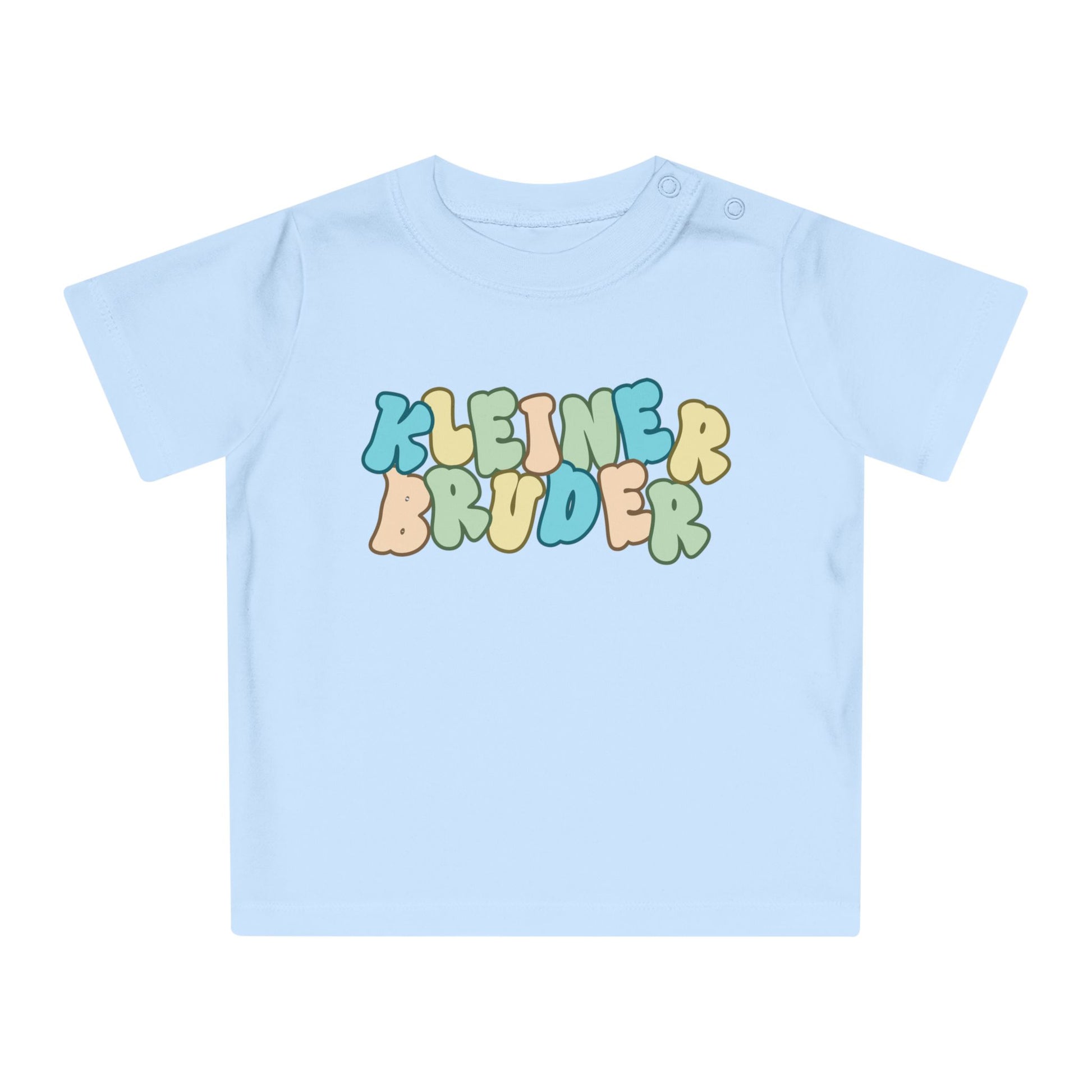 Colorful Baby T-Shirt - 'KLEINER BRUDER' Design for Little Brothers, Cute Gift, Toddler Clothing, Baby Shower Gift, Fun and Playful Wear