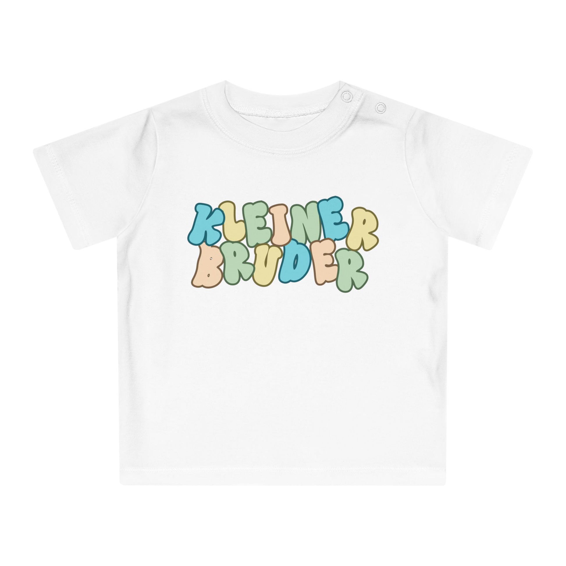 Colorful Baby T-Shirt - 'KLEINER BRUDER' Design for Little Brothers, Cute Gift, Toddler Clothing, Baby Shower Gift, Fun and Playful Wear