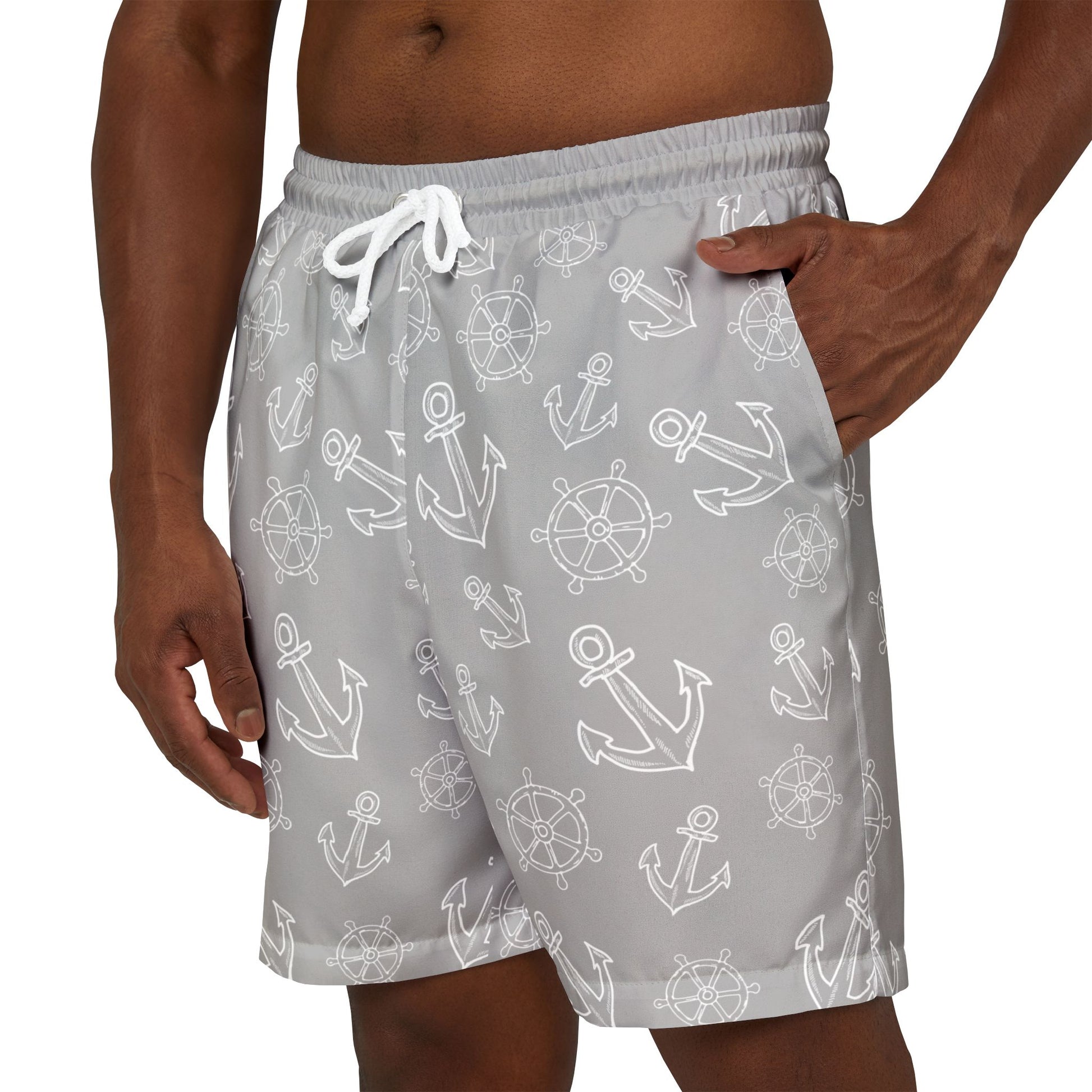 Unisex Badeshorts  schnell trocknende Sommer-Shorts mit Kordelzug u. Taschen  Strandshorts aus leichtem Polyester  für Urlaub u. Pool