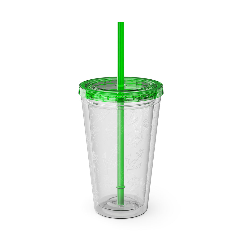 Bunter Tumbler mit Strohhalm  16oz doppelwandiger Trinkbecher | 11 Farben | BPA-frei | Stylisch & praktisch für unterwegs