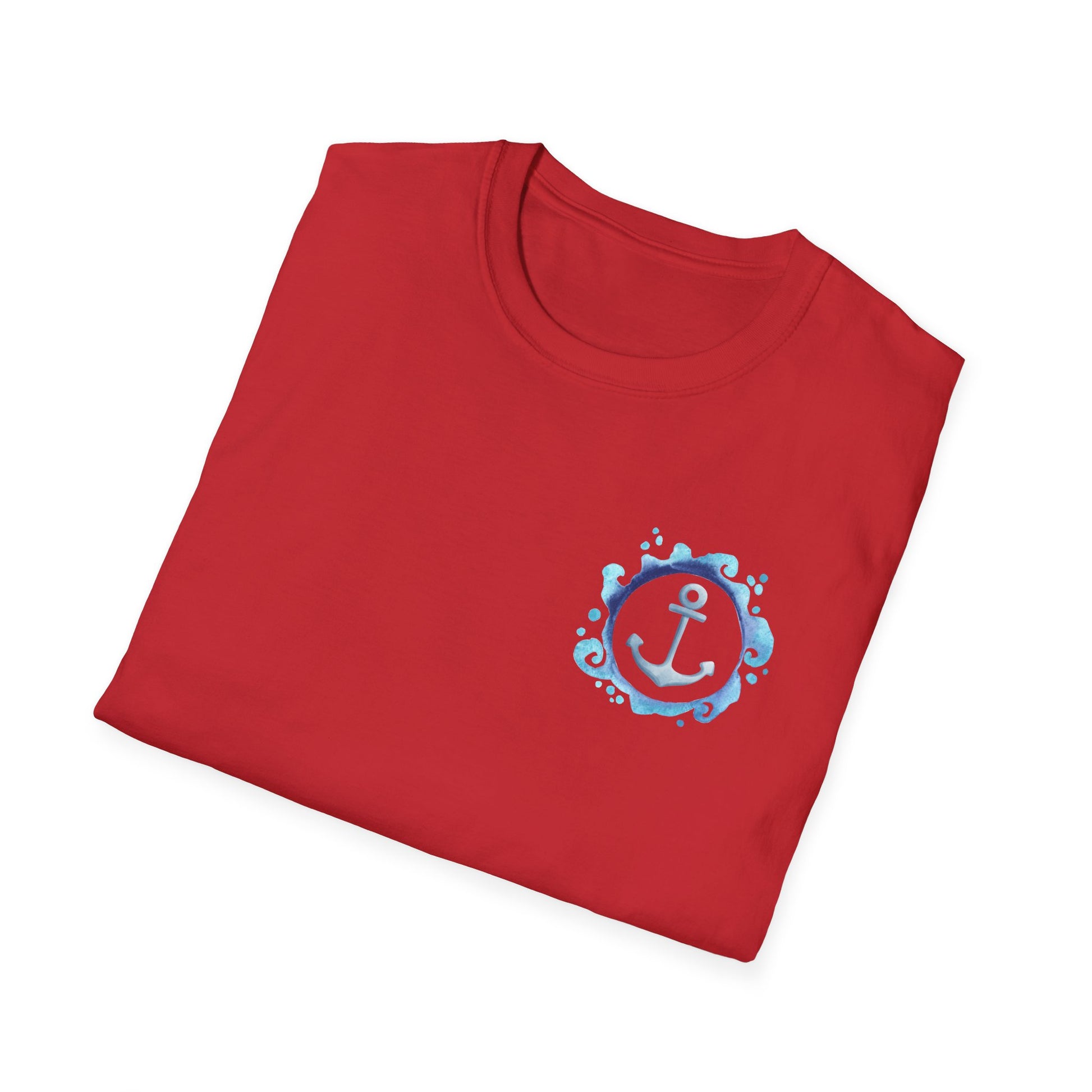 Unisex T-Shirt mit Anker-Design | Maritim | Softstyle Baumwolle | Sommer-Shirt | Geschenk für Strandliebhaber u. Urlaub