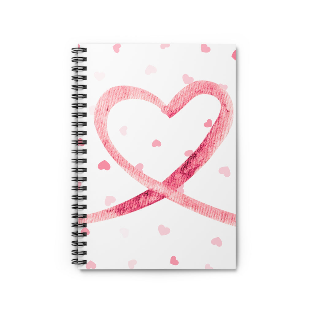 Spiral-Notizbuch mit Herz | Liniertes Notizheft 6x8" | Geschenk zum Valentinstag u. Geburtstag | Kreatives Tagebuch