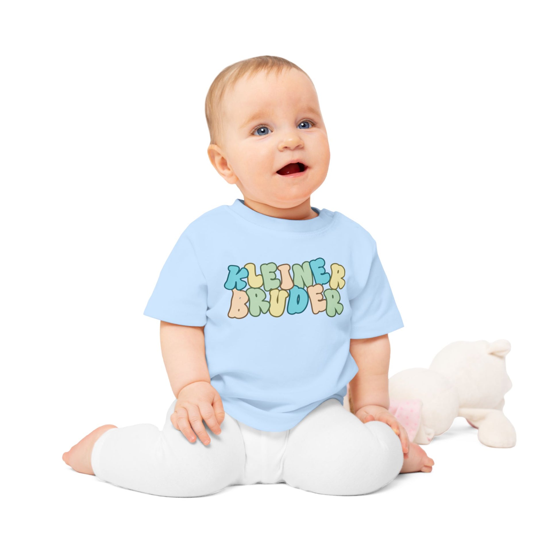 Colorful Baby T-Shirt - 'KLEINER BRUDER' Design for Little Brothers, Cute Gift, Toddler Clothing, Baby Shower Gift, Fun and Playful Wear