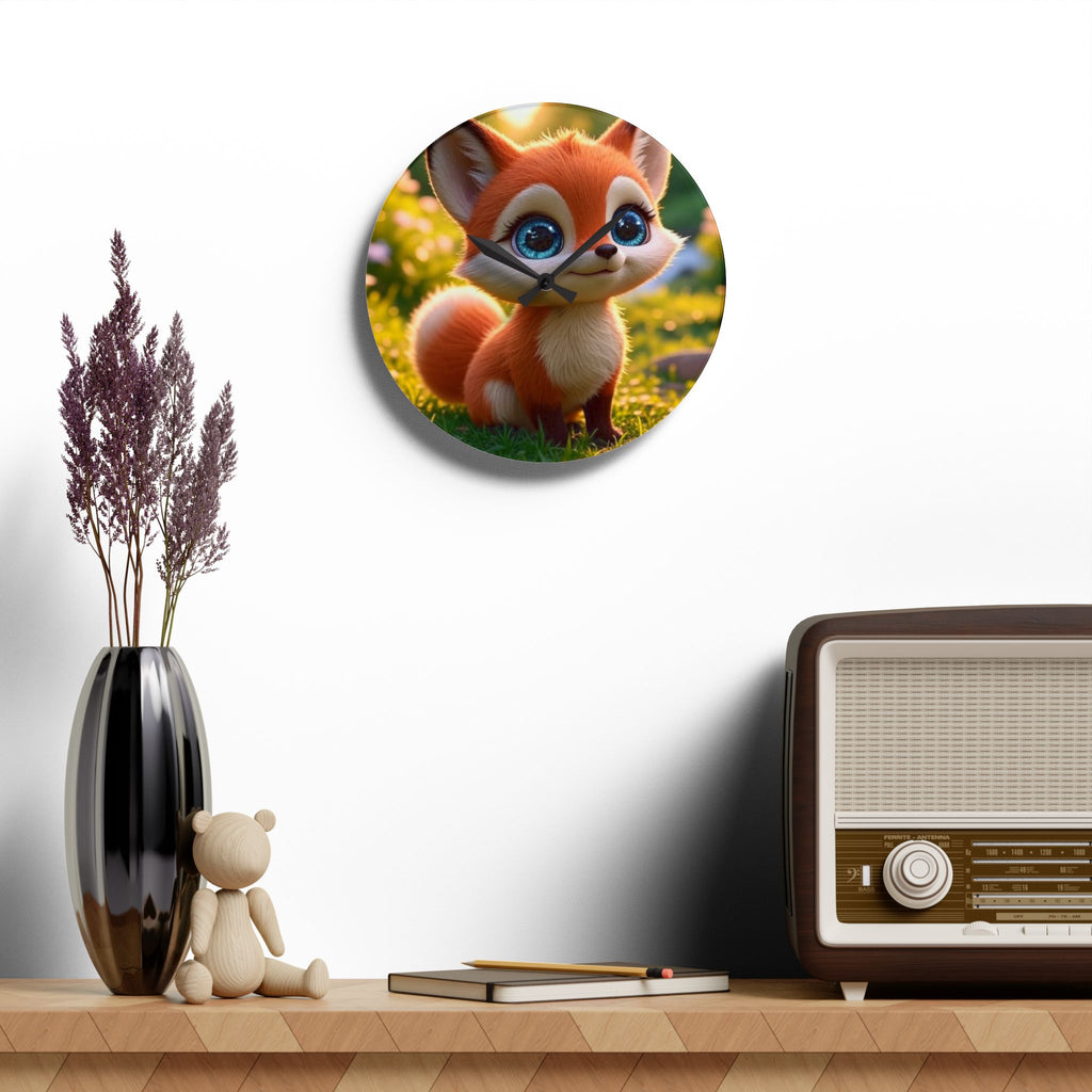 Bunte Acryl-Wanduhr für Kinderzimmer u. Wohnbereich | Rund oder quadratisch | Fröhliches Design | Geschenkidee für Kinder u. Familien